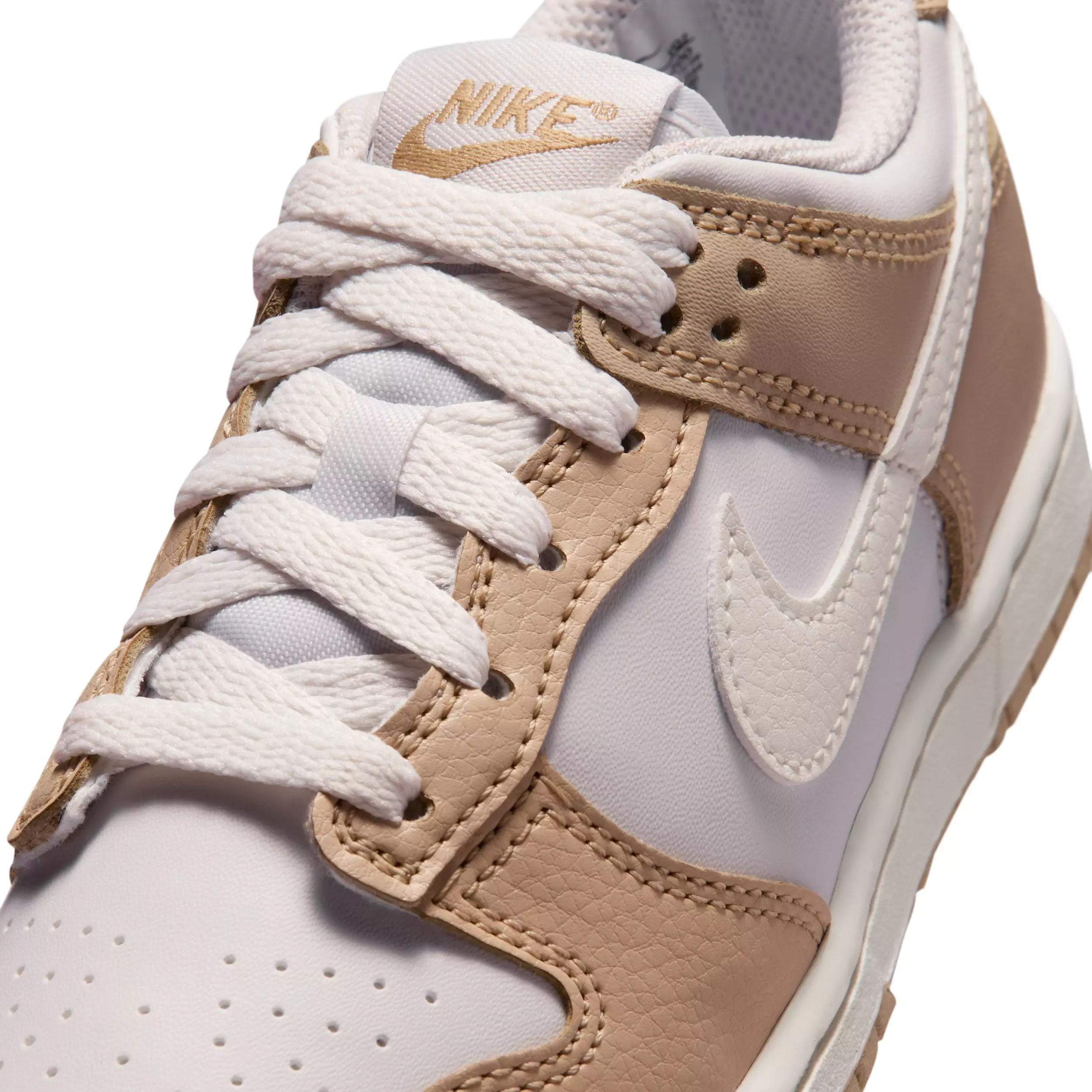 Nike Dunk Low "Linen/Platinum Tint/Sail" Preschool Girls' Shoe - LINEN/PLATINUM/SAIL
