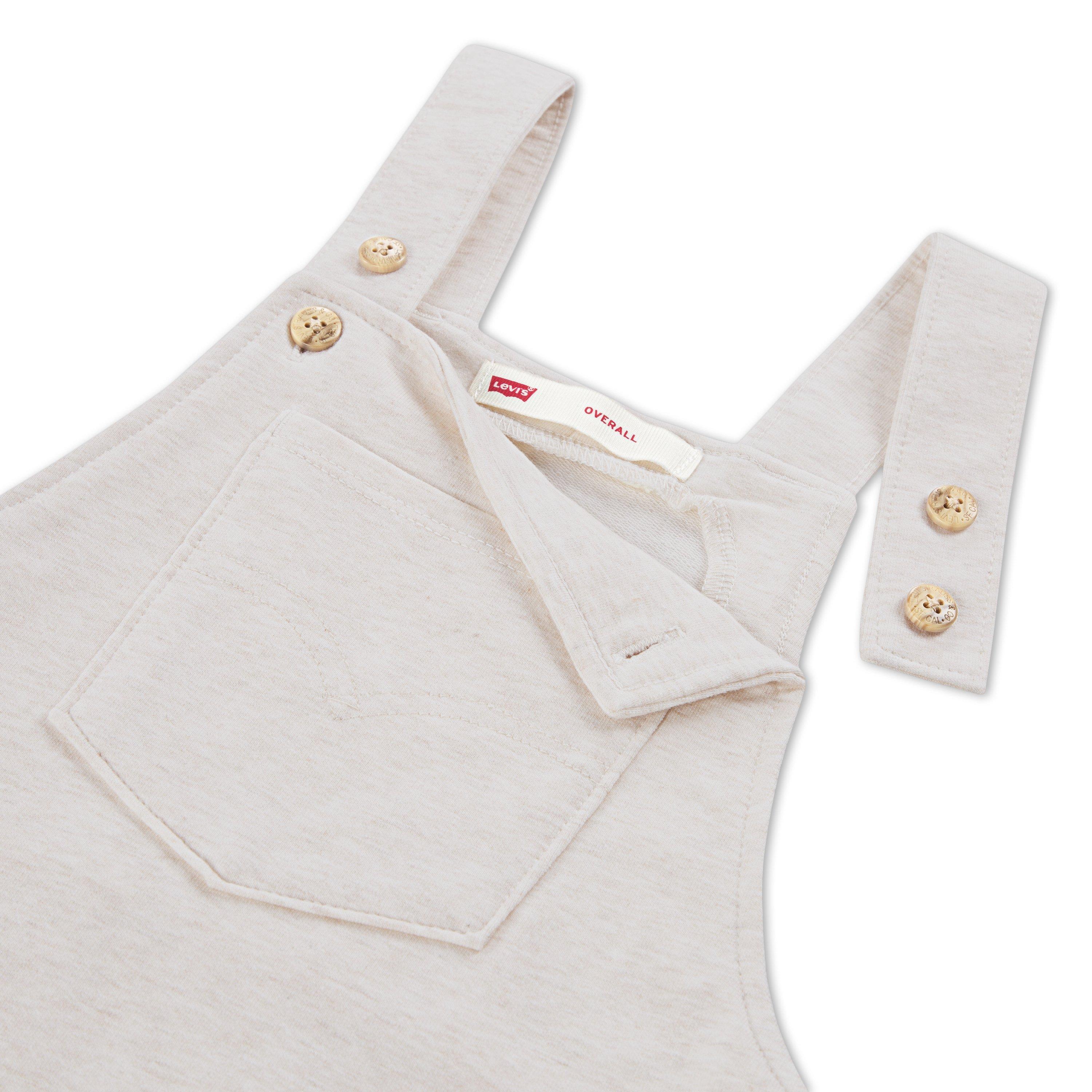 Levi's Front Arcuate Toddler Boys' Heather Oatmeal Pocket Overalls - OATMEAL HEATHER Thumbnail View 3