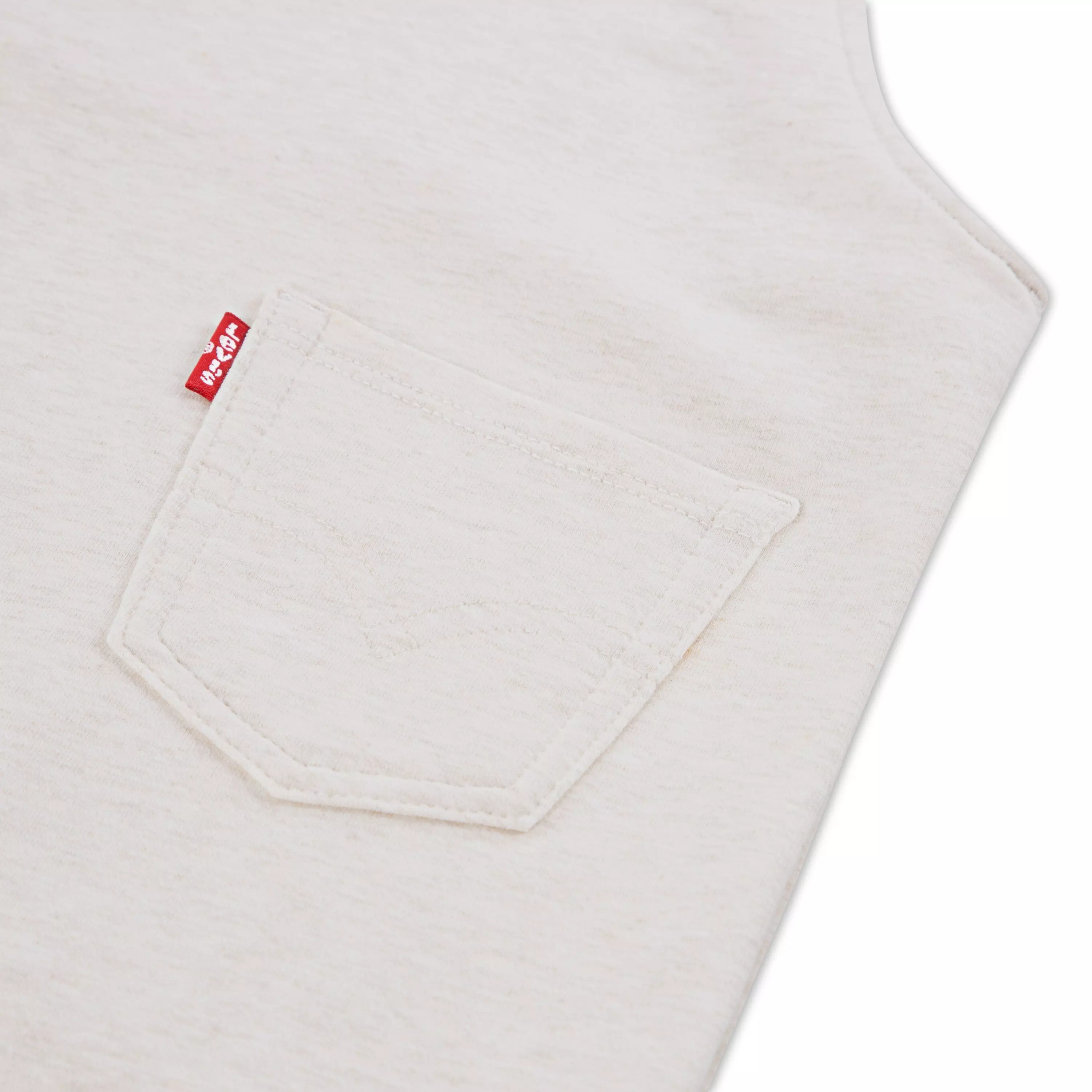 Levi's Front Arcuate Toddler Boys' Heather Oatmeal Pocket Overalls - OATMEAL HEATHER