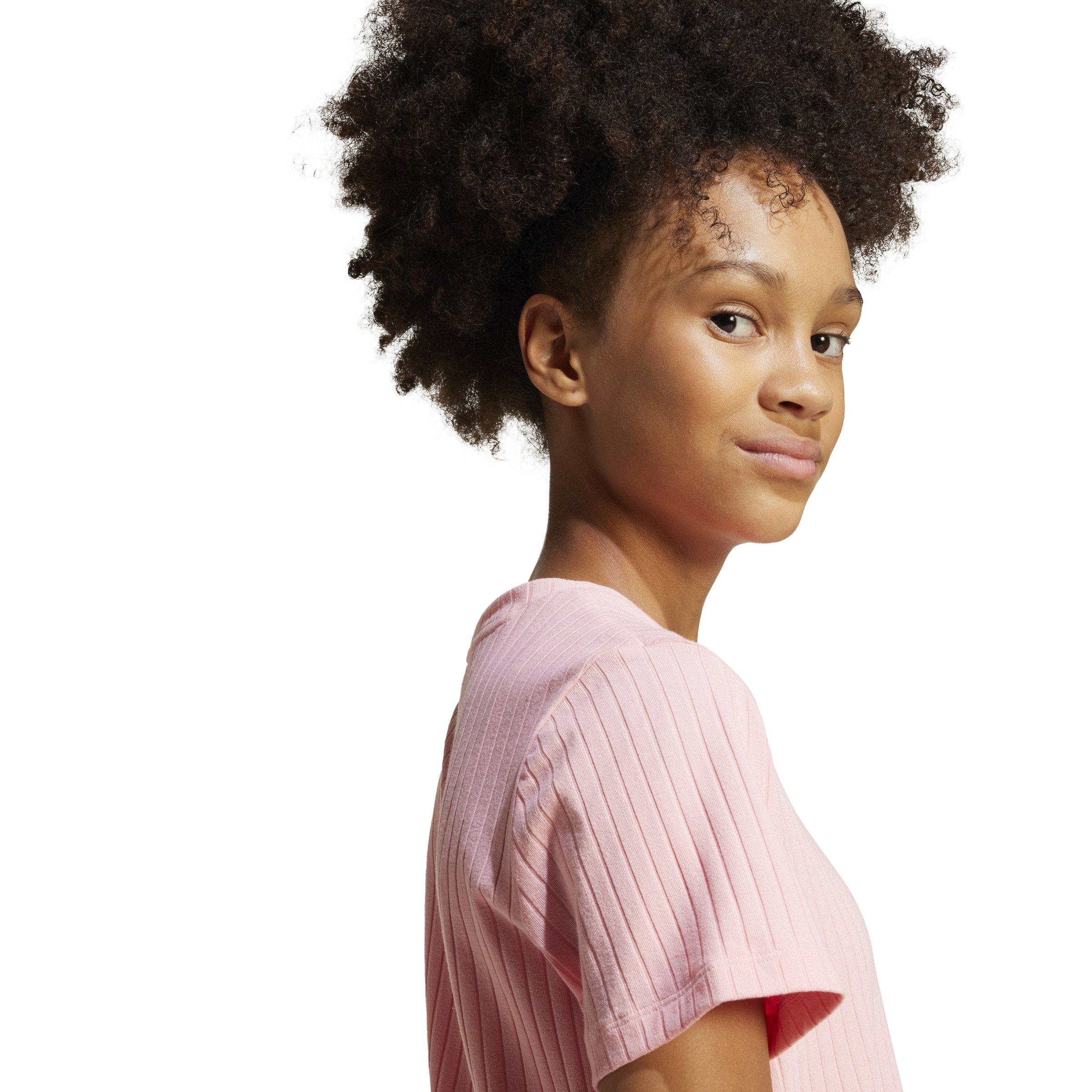 adidas Originals Essentials Ribbed Big Girls' Pink Dress