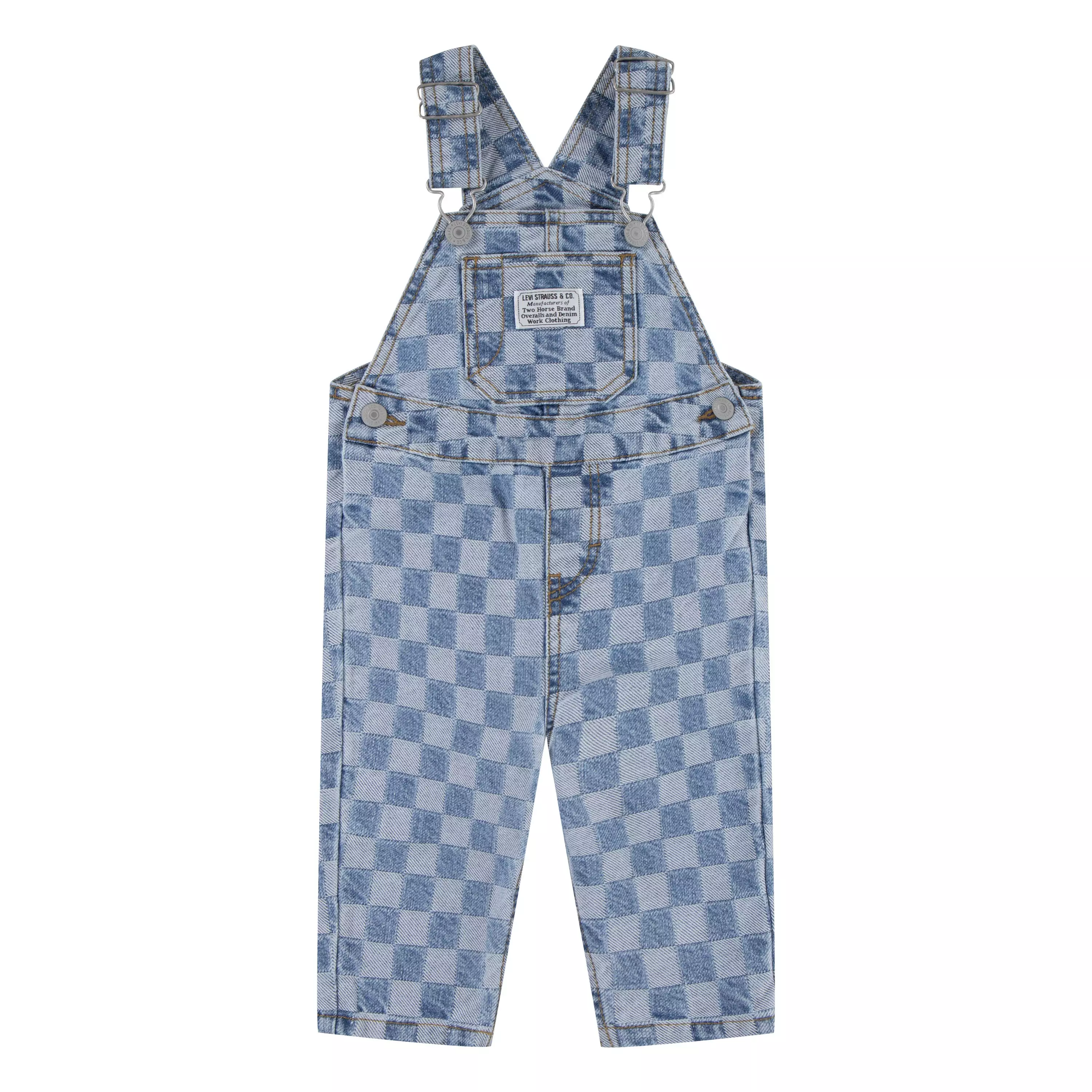 Levi's Baby Boys' Checkerboard Textured Denim Overalls - CHECKERBOARD