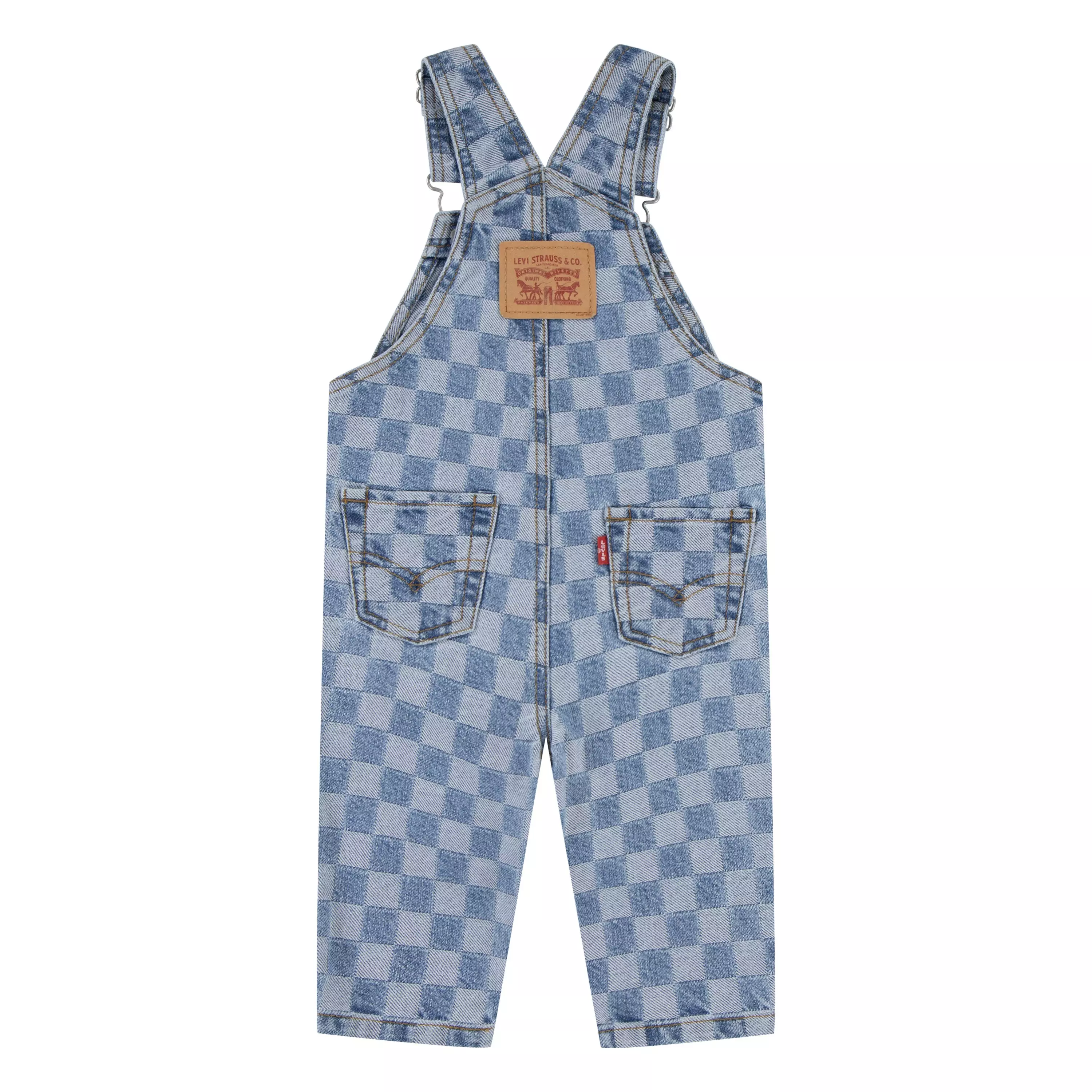 Levi's Baby Boys' Checkerboard Textured Denim Overalls - CHECKERBOARD
