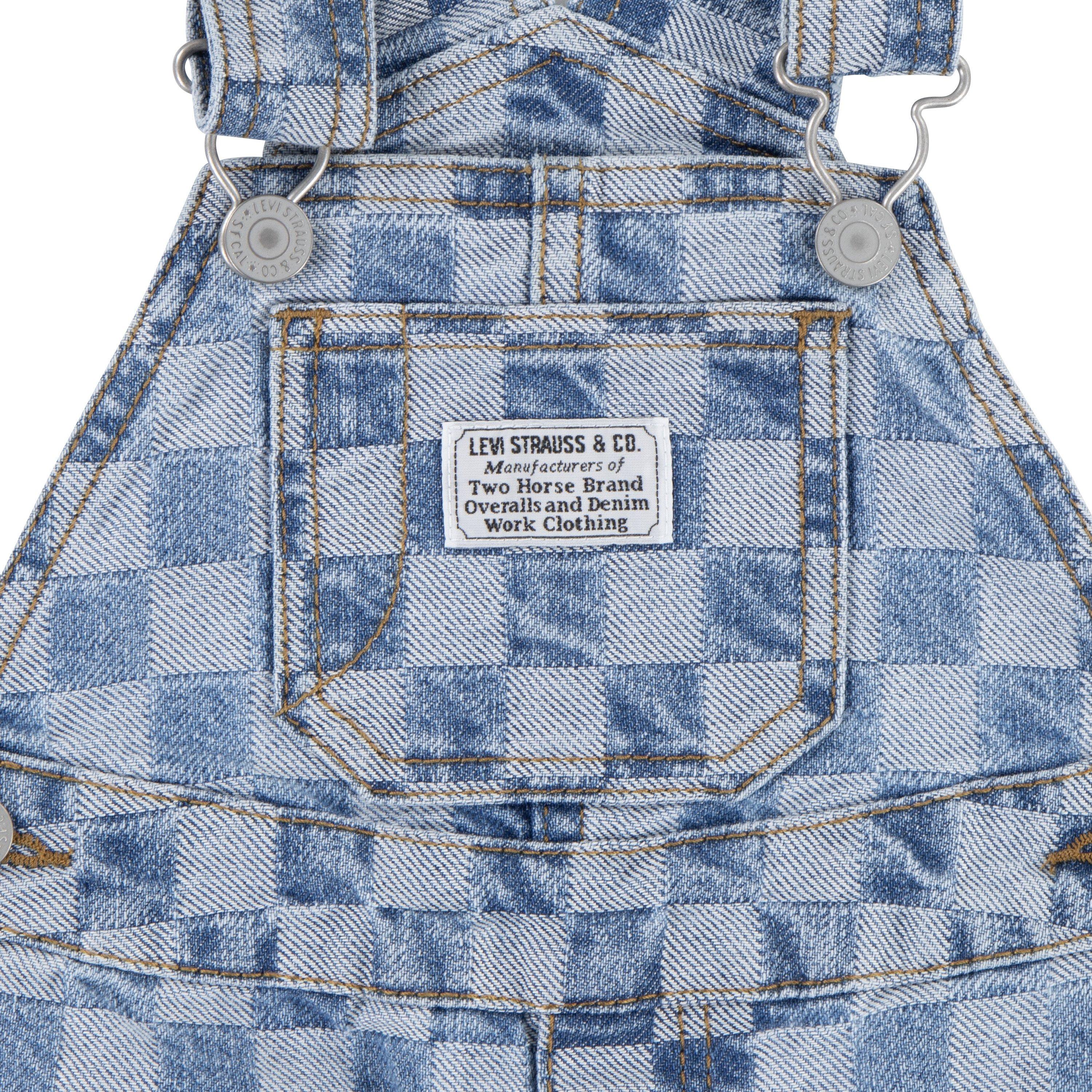 Levi's Textured Baby Boys' Checkerboard Denim Overalls