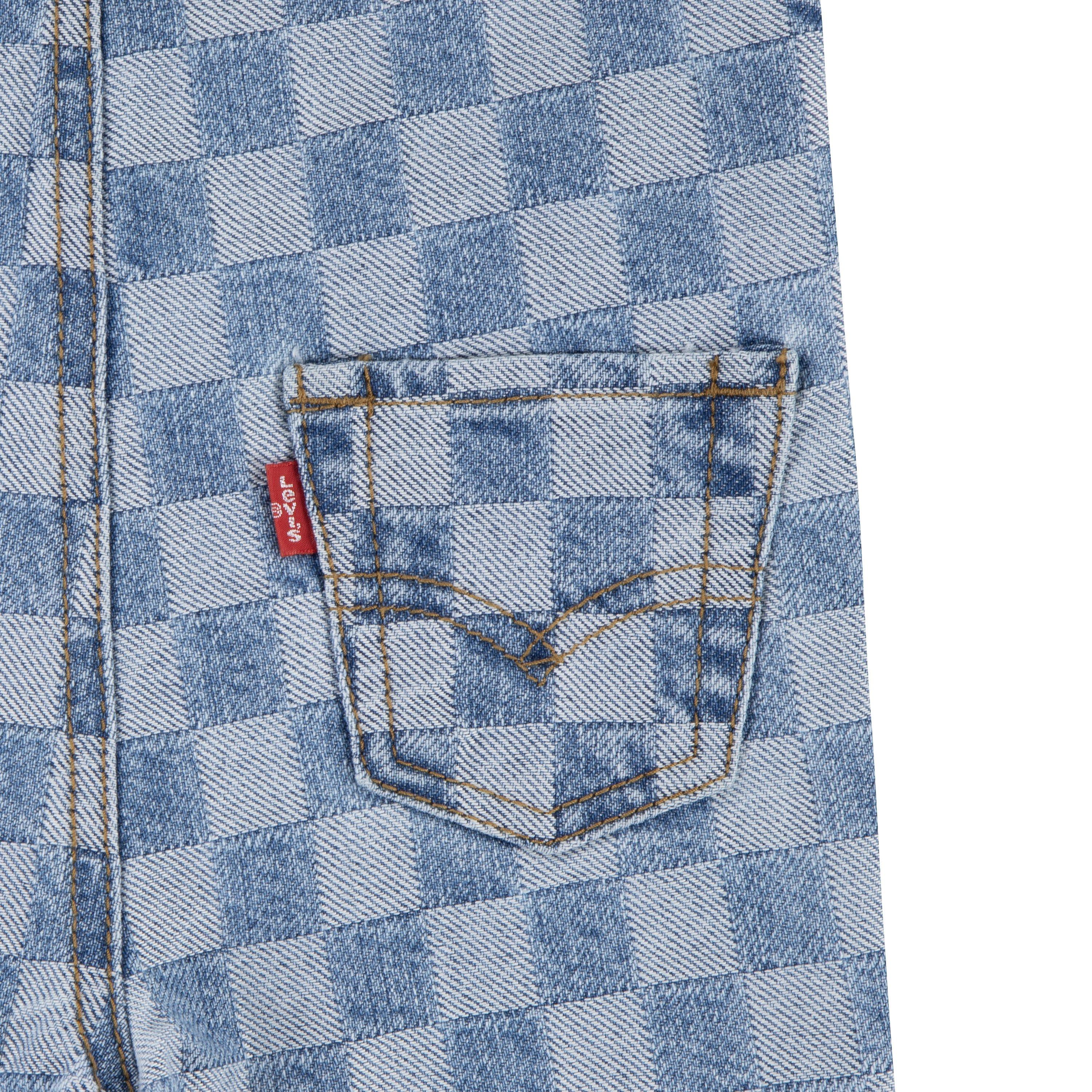 Levi's Textured Baby Boys' Checkerboard Denim Overalls
