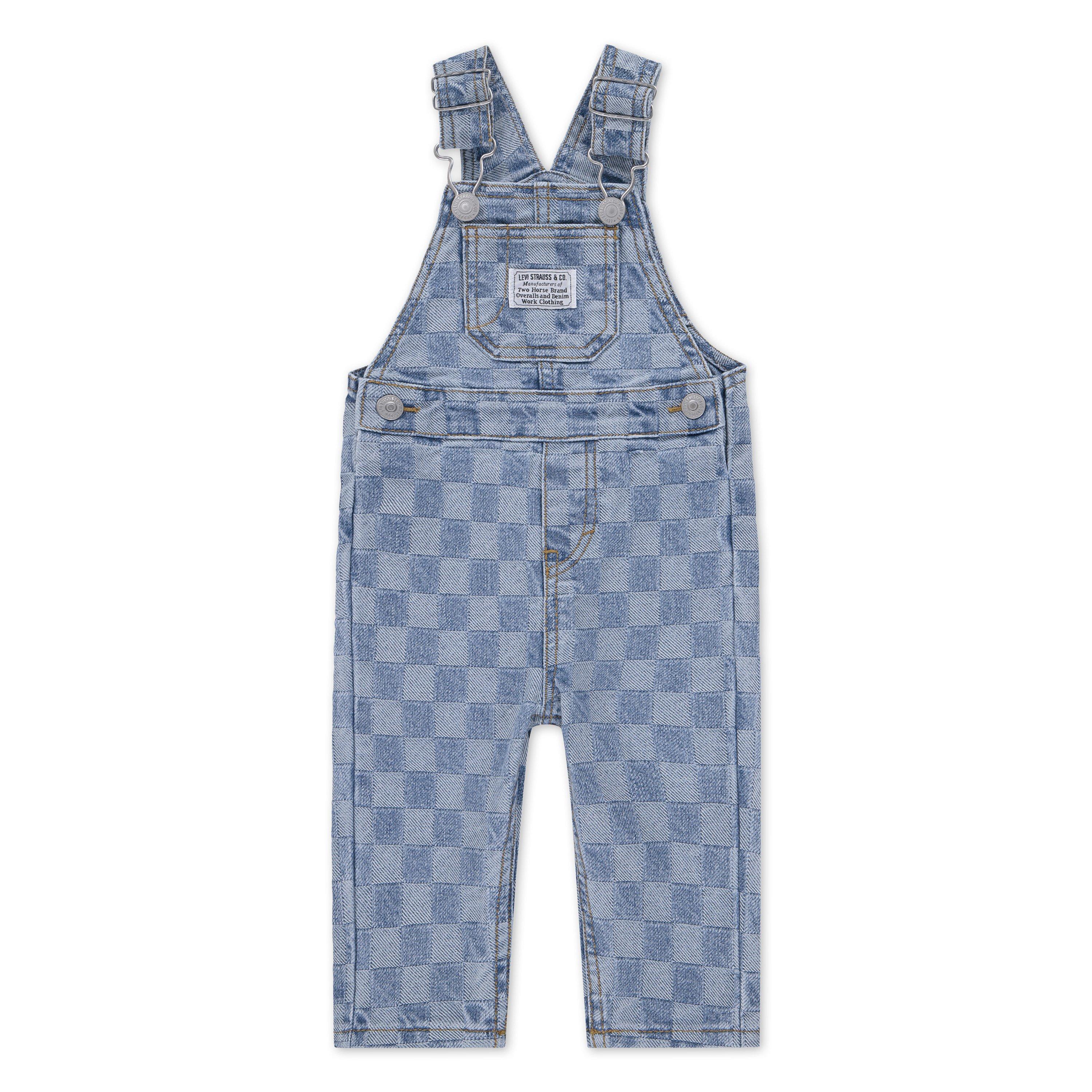 Levi's Textured Infant Boys' Checkerboard Denim Overalls