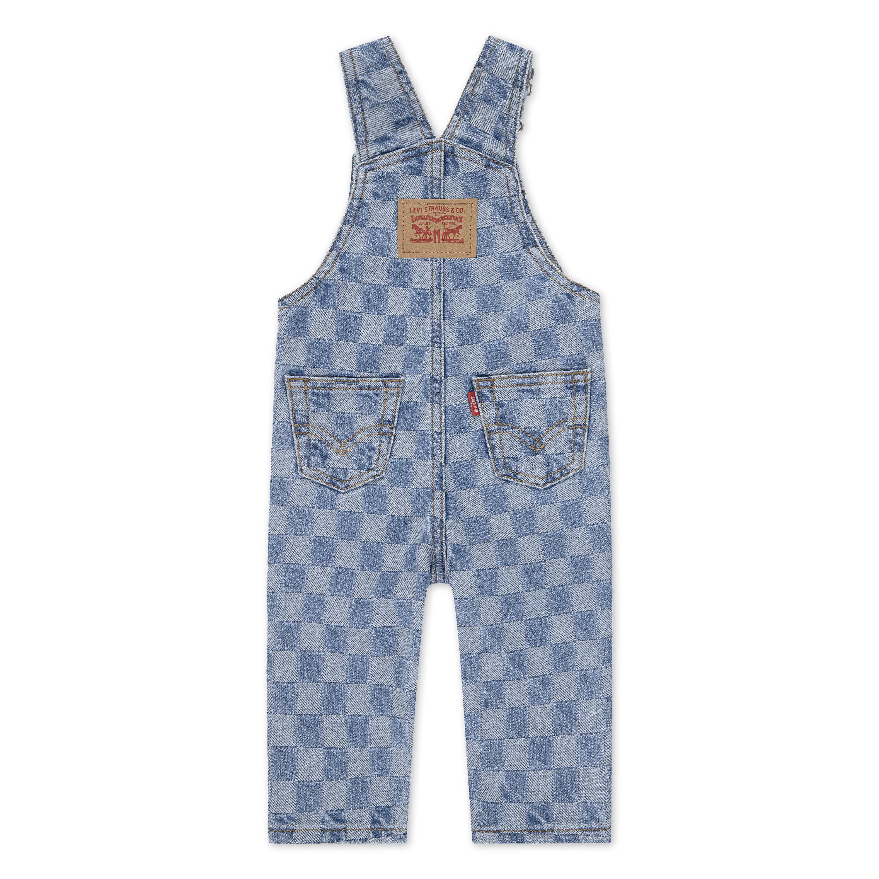 Levi's Textured Infant Boys' Checkerboard Denim Overalls