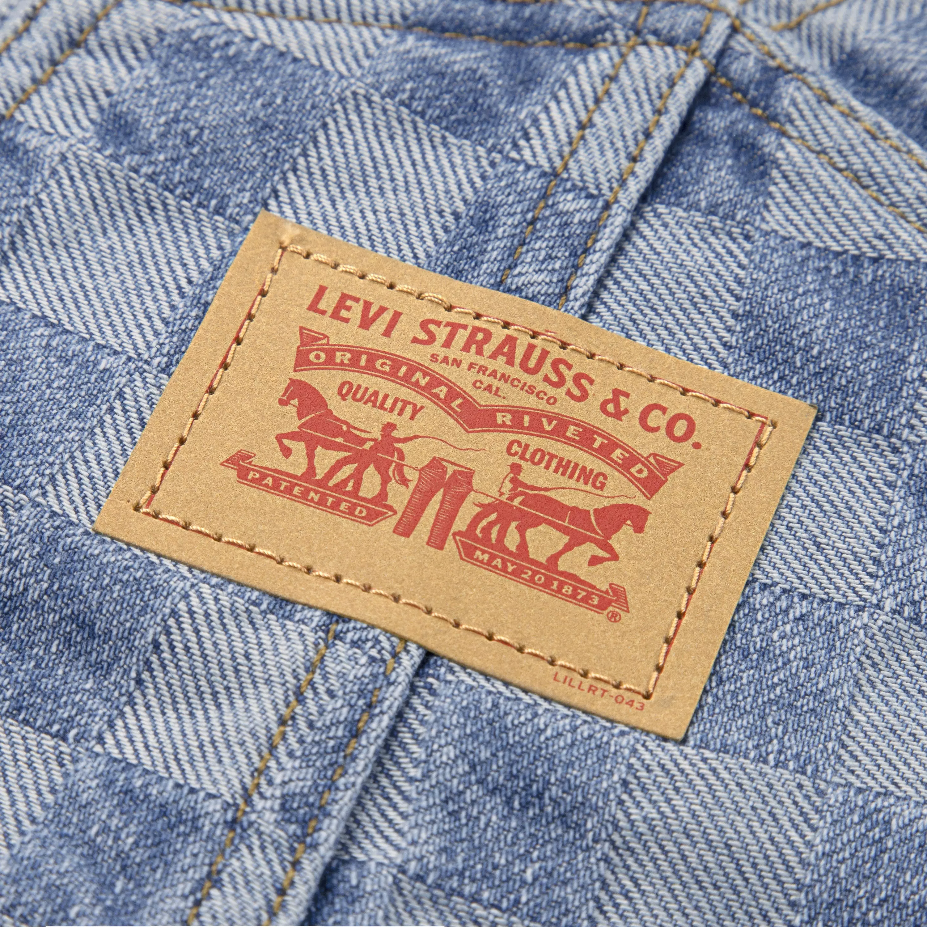 Levi's Textured Infant Boys' Checkerboard Denim Overalls - CHECKERBOARD