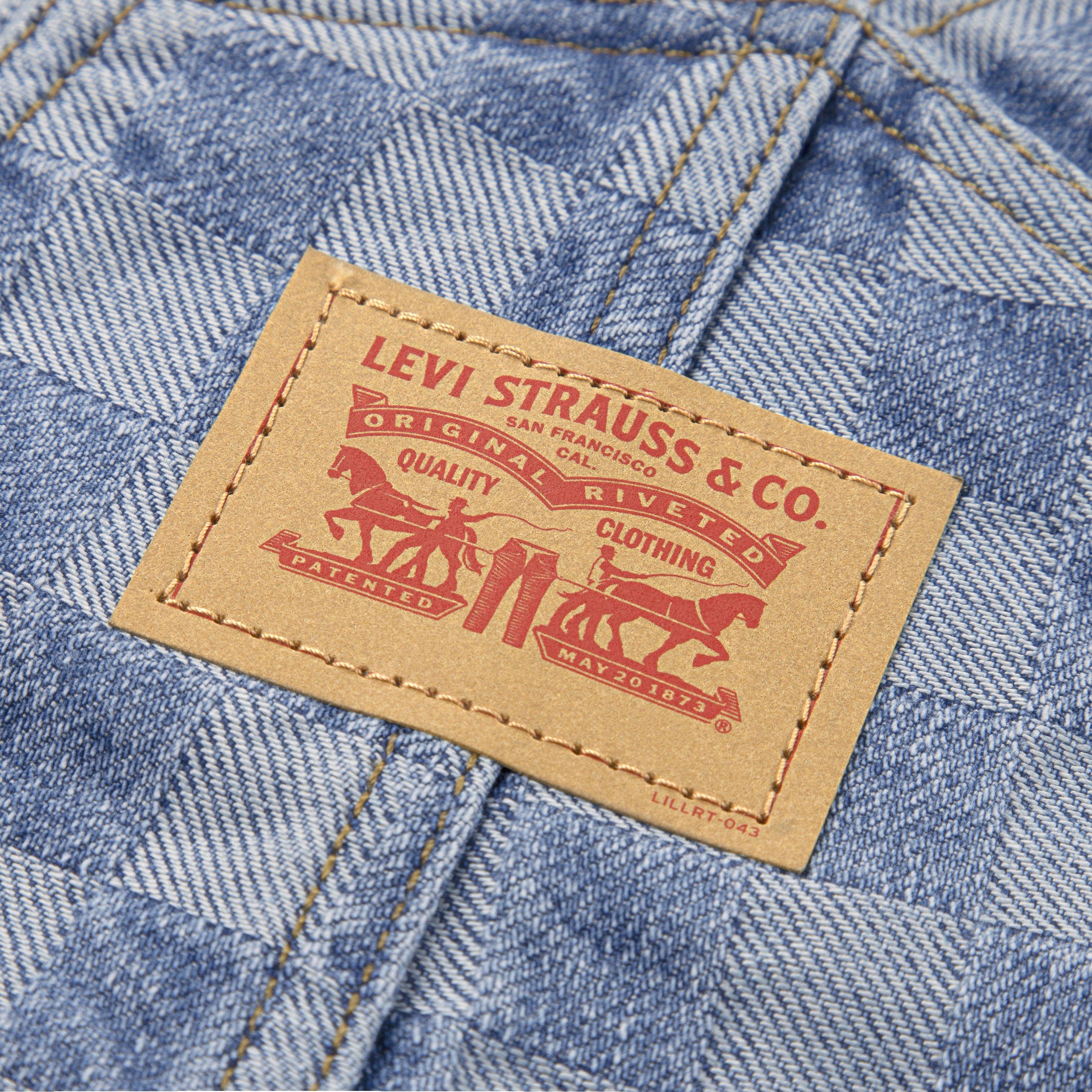 Levi's Textured Infant Boys' Checkerboard Denim Overalls