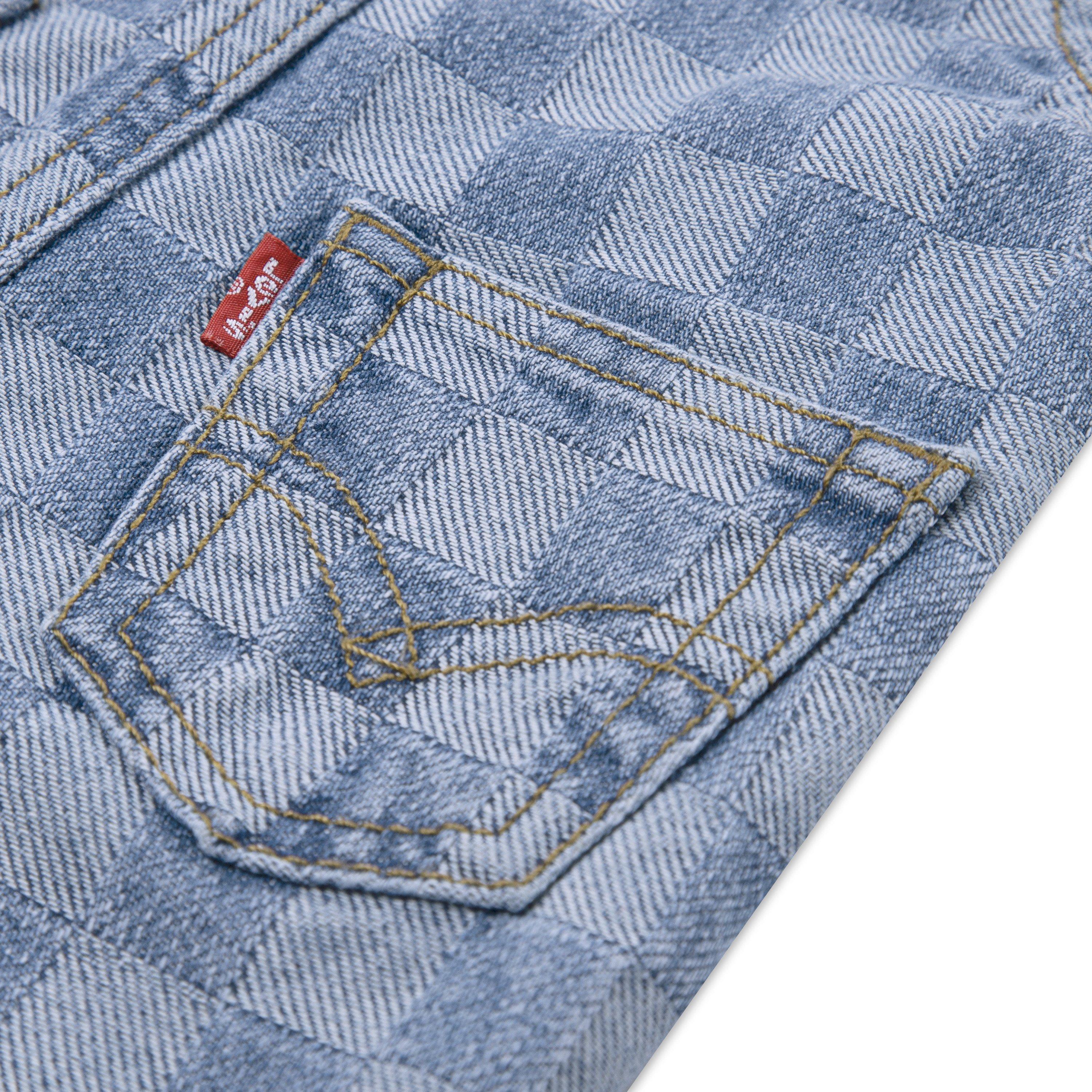 Levi's Textured Infant Boys' Checkerboard Denim Overalls - CHECKERBOARD Thumbnail View 5