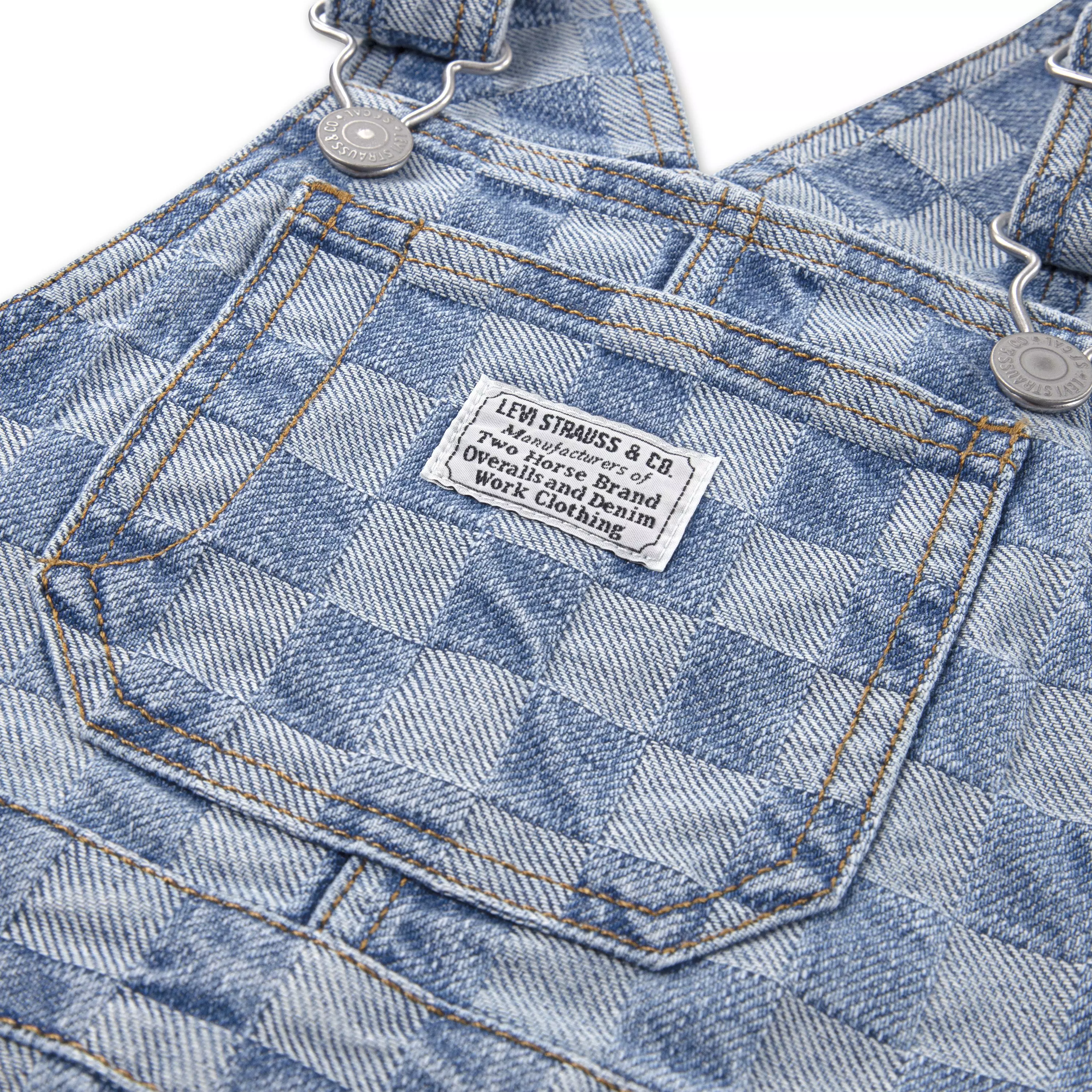 Levi's Textured Toddler Boys' Checkerboard Denim Overalls - CHECKERBOARD