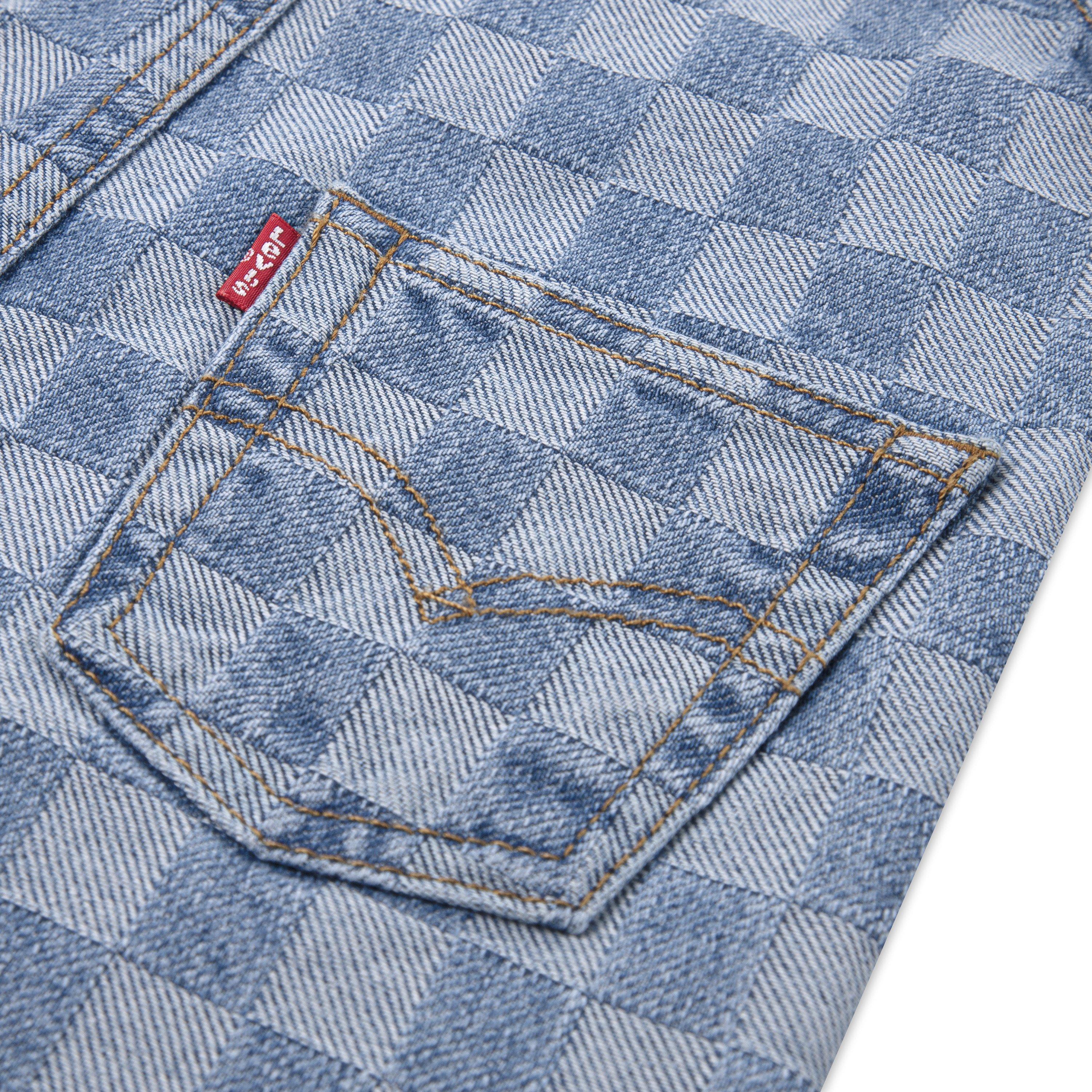 Levi's Textured Toddler Boys' Checkerboard Denim Overalls - CHECKERBOARD Thumbnail View 5