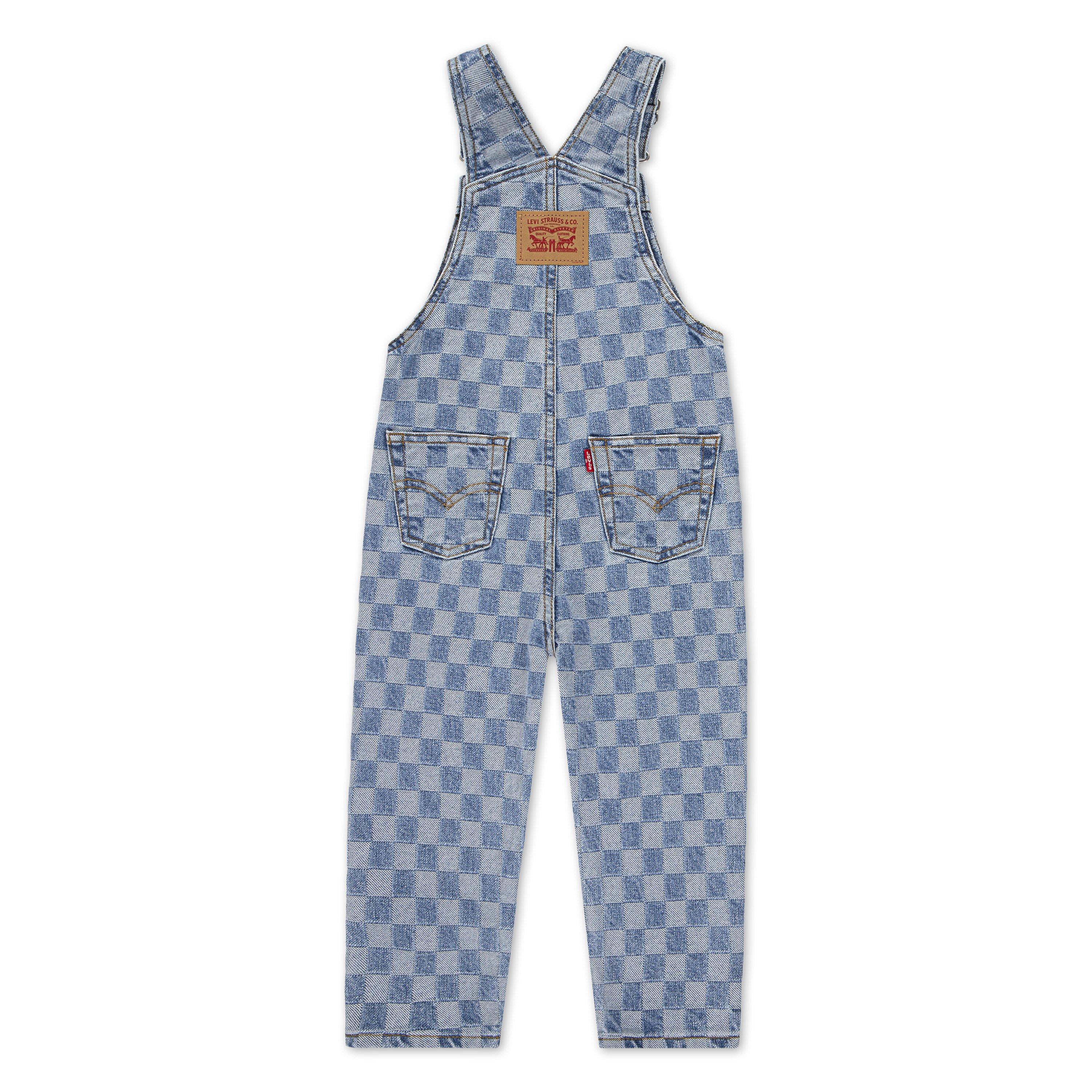 Levi's Toddler Boys' Textured Checkerboard Denim Overalls - CHECKERBOARD Thumbnail View 2