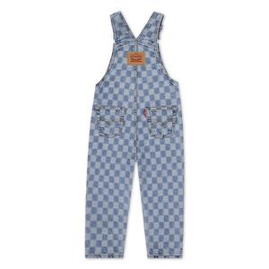 Levi's Toddler Boys' Textured Checkerboard Denim Overalls