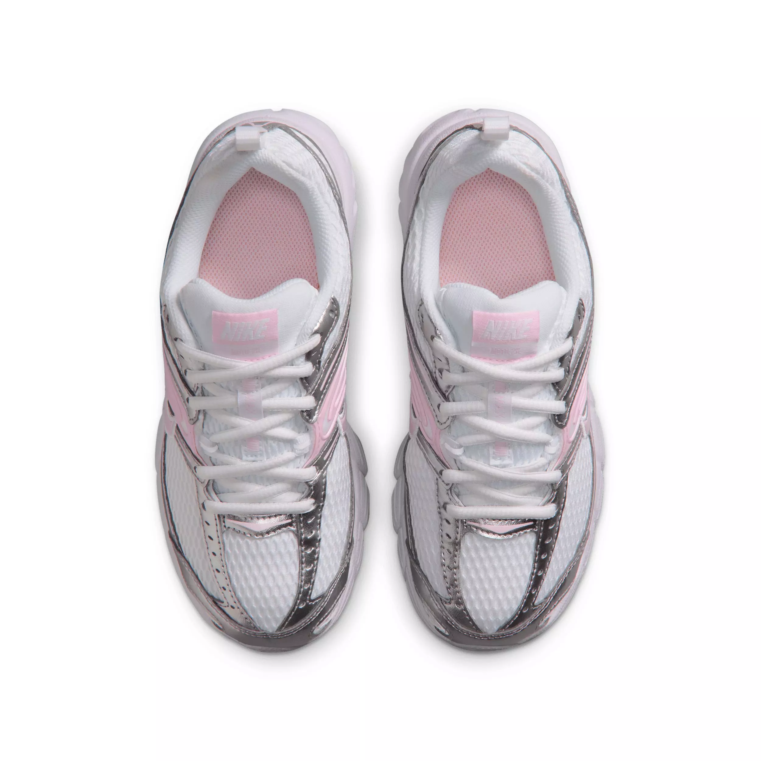 Nike Air Max Moto 2K "White/Pure Platinum/Metallic Silver/Pink Foam" Grade School Girls' Shoe - WHITE/PLATINUM/SILVER/PINK