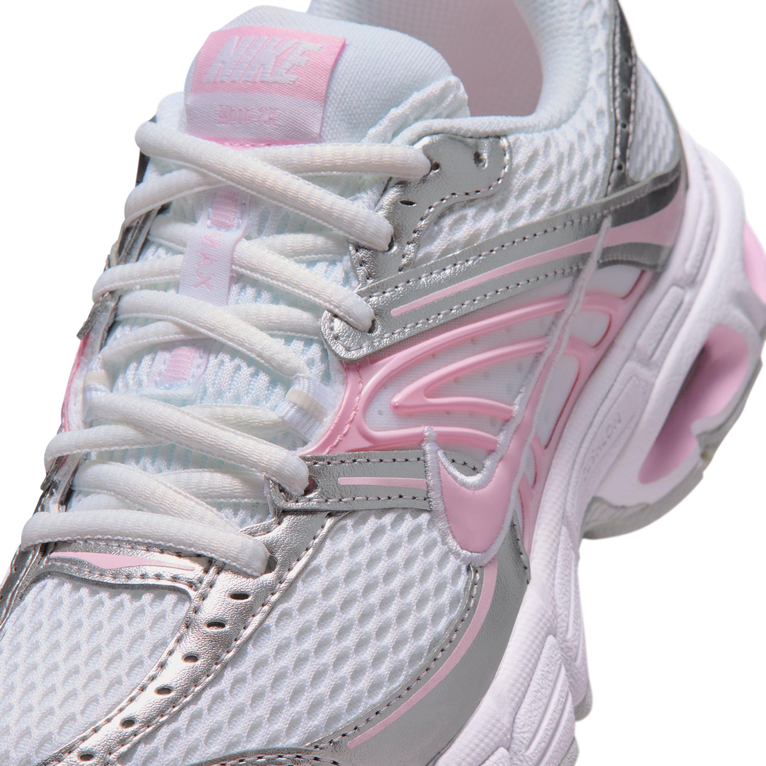 Nike Air Max Moto 2K "White/Pure Platinum/Metallic Silver/Pink Foam" Grade School Girls' Shoe - WHITE/PLATINUM/SILVER/PINK