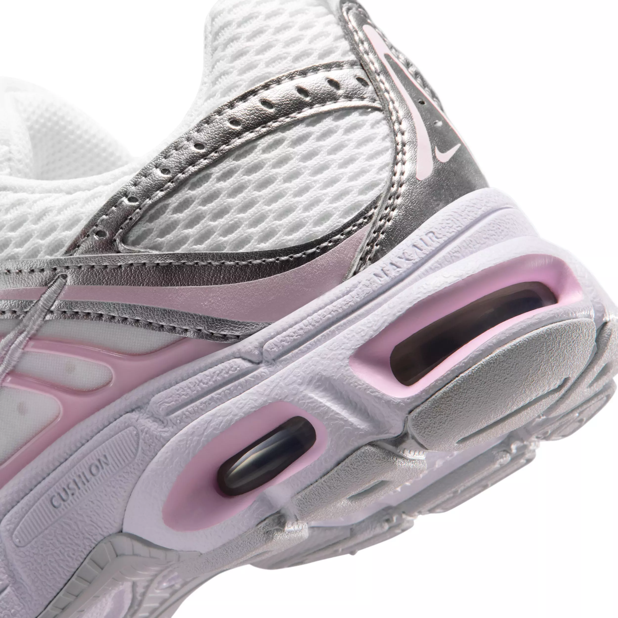 Nike Air Max Moto 2K "White/Pure Platinum/Metallic Silver/Pink Foam" Grade School Girls' Shoe - WHITE/PLATINUM/SILVER/PINK