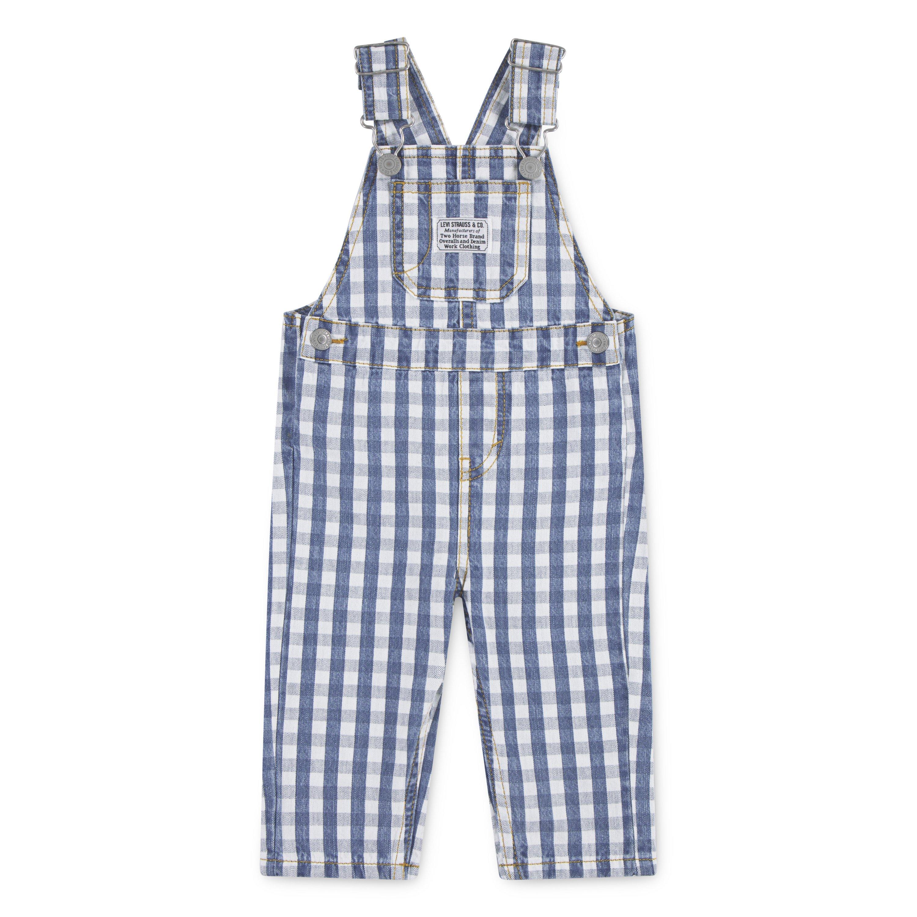 Levi's Gingham Infant Boys' Picnic Blues Denim Overalls - PICNIC BLUES Thumbnail View 1