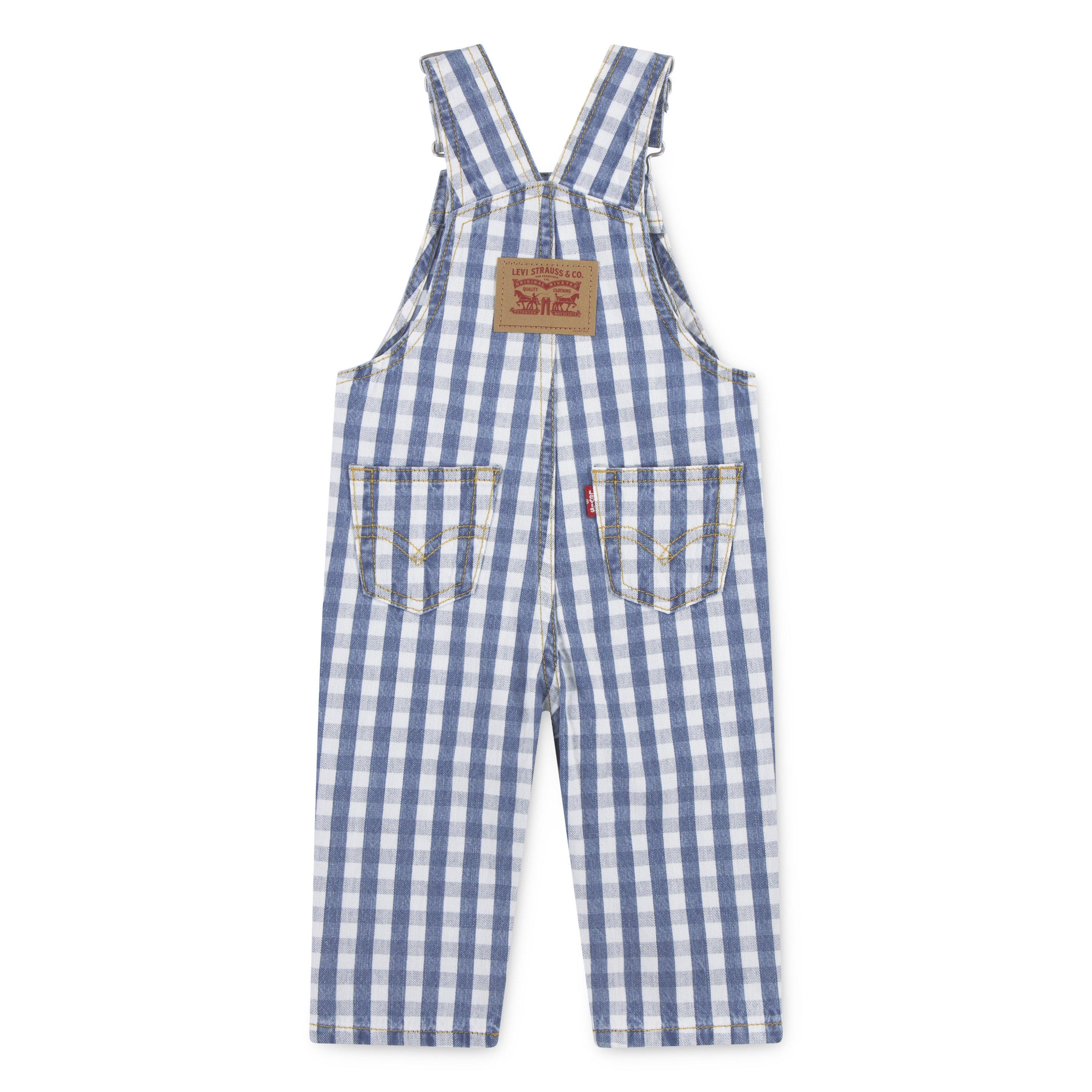Levi's Gingham Infant Boys' Picnic Blues Denim Overalls - PICNIC BLUES Thumbnail View 2