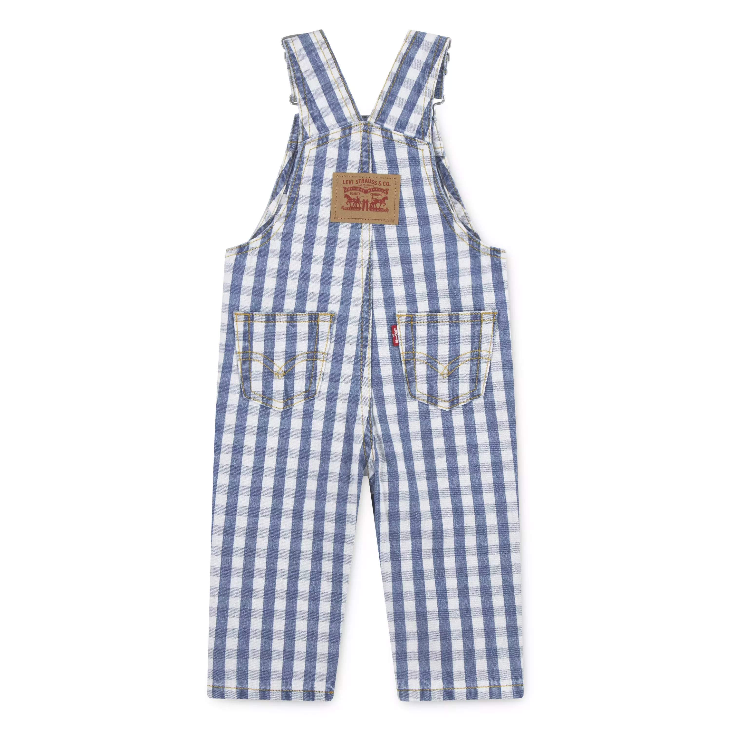 Levi's Gingham Infant Boys' Picnic Blues Denim Overalls - PICNIC BLUES