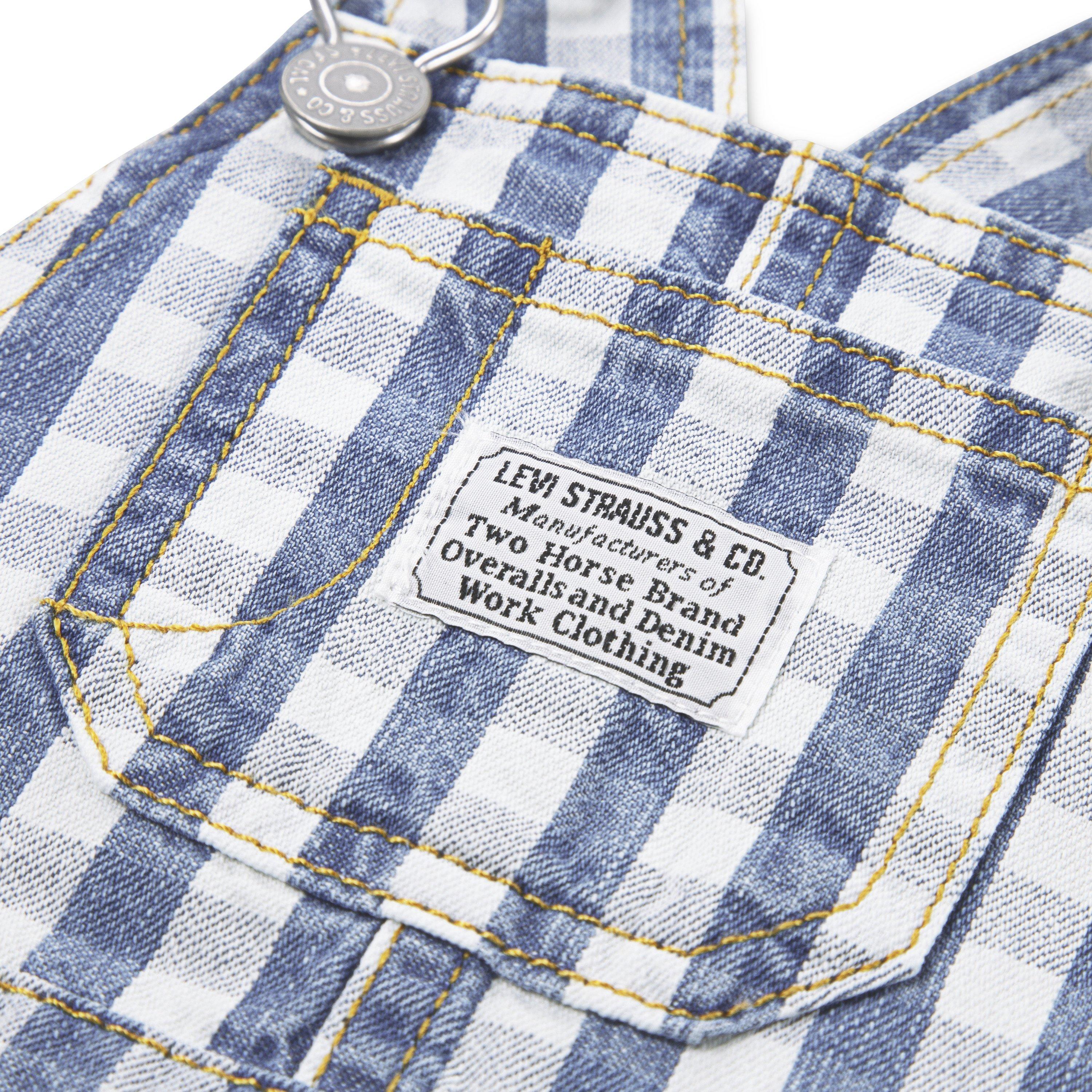 Levi's Gingham Infant Boys' Denim Overalls - Picnic Blues - PICNIC BLUES Thumbnail View 3