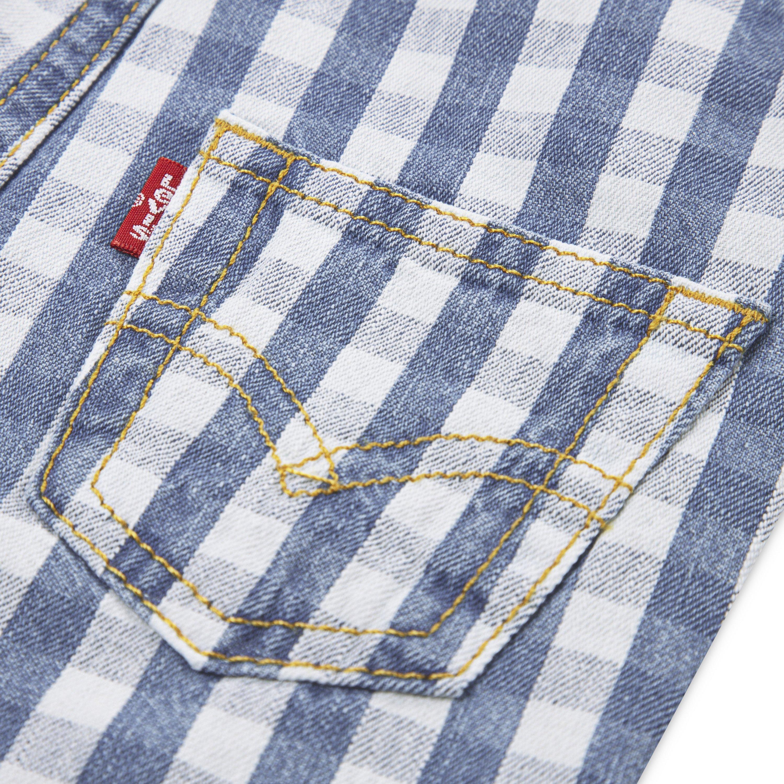Levi's Gingham Infant Boys' Picnic Blues Denim Overalls - PICNIC BLUES Thumbnail View 5
