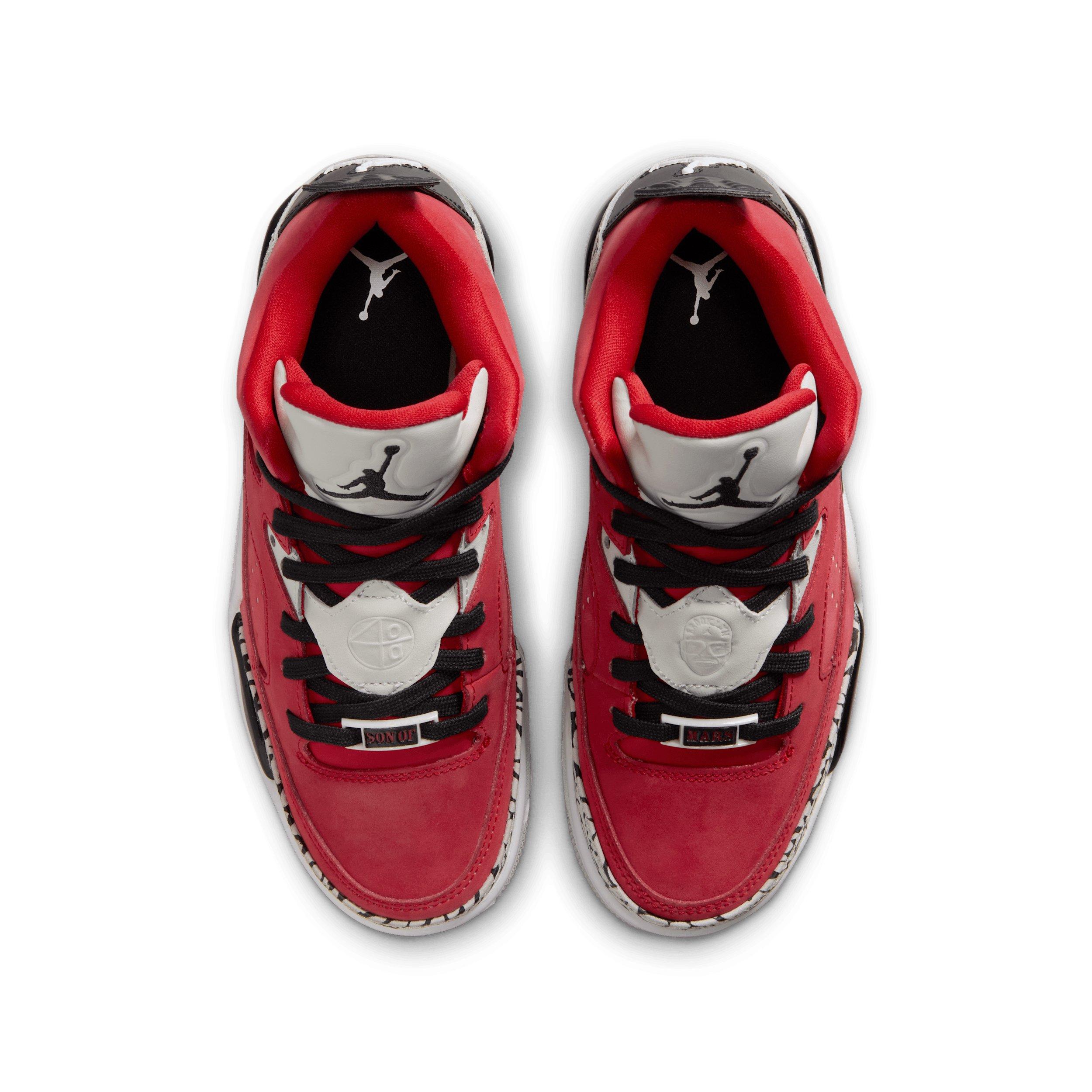 Jordan Son of Mars Low "Fire Red/Grey Mist/White/Black" Grade School Boys' Shoe - RED/GREY/WHITE/BLACK Thumbnail View 4