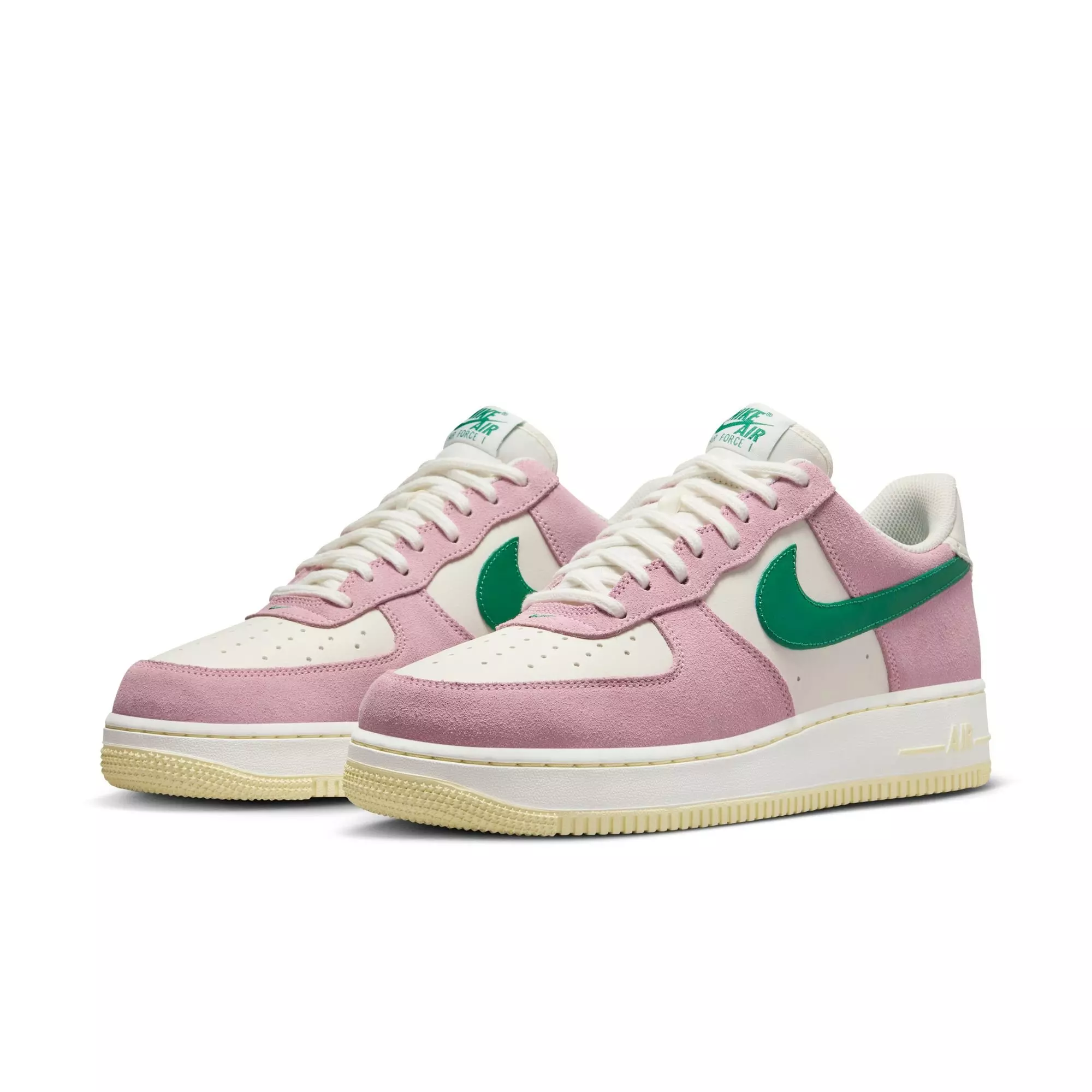 Nike Air Force 1 '07 LV8 ND "Sail/Malachite/Med Soft Pink/Alabaster" Men's Shoe - WHITE/PINK