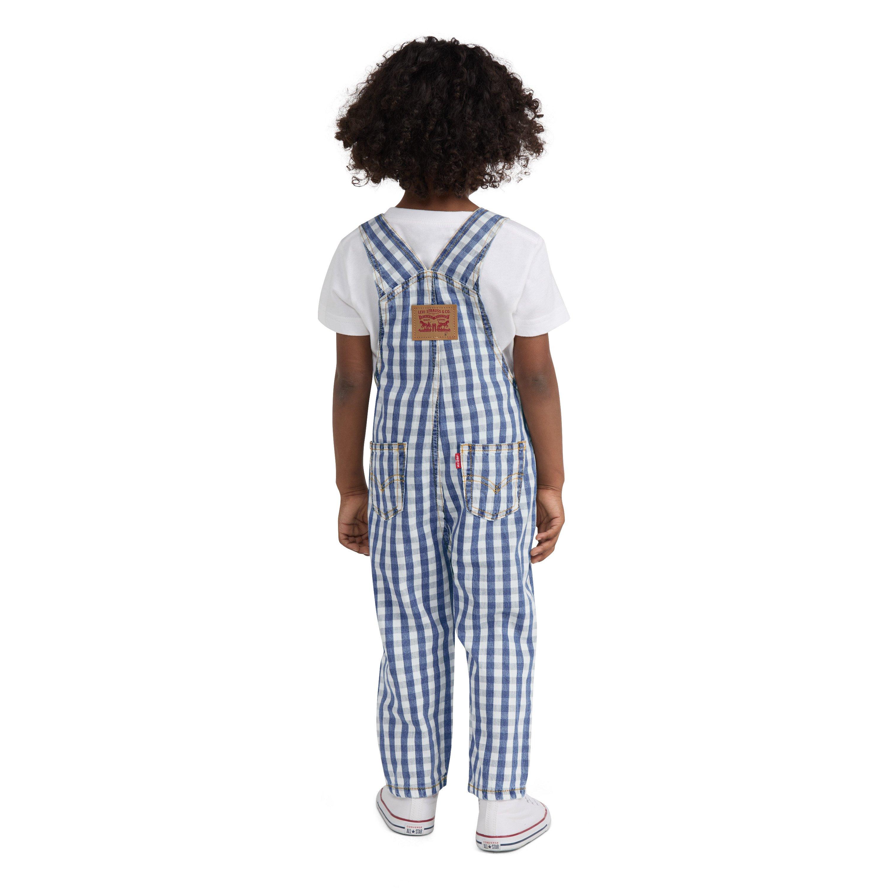 Levi's Toddler Boys' Gingham Picnic Blues Denim Overalls - PICNIC BLUES Thumbnail View 2