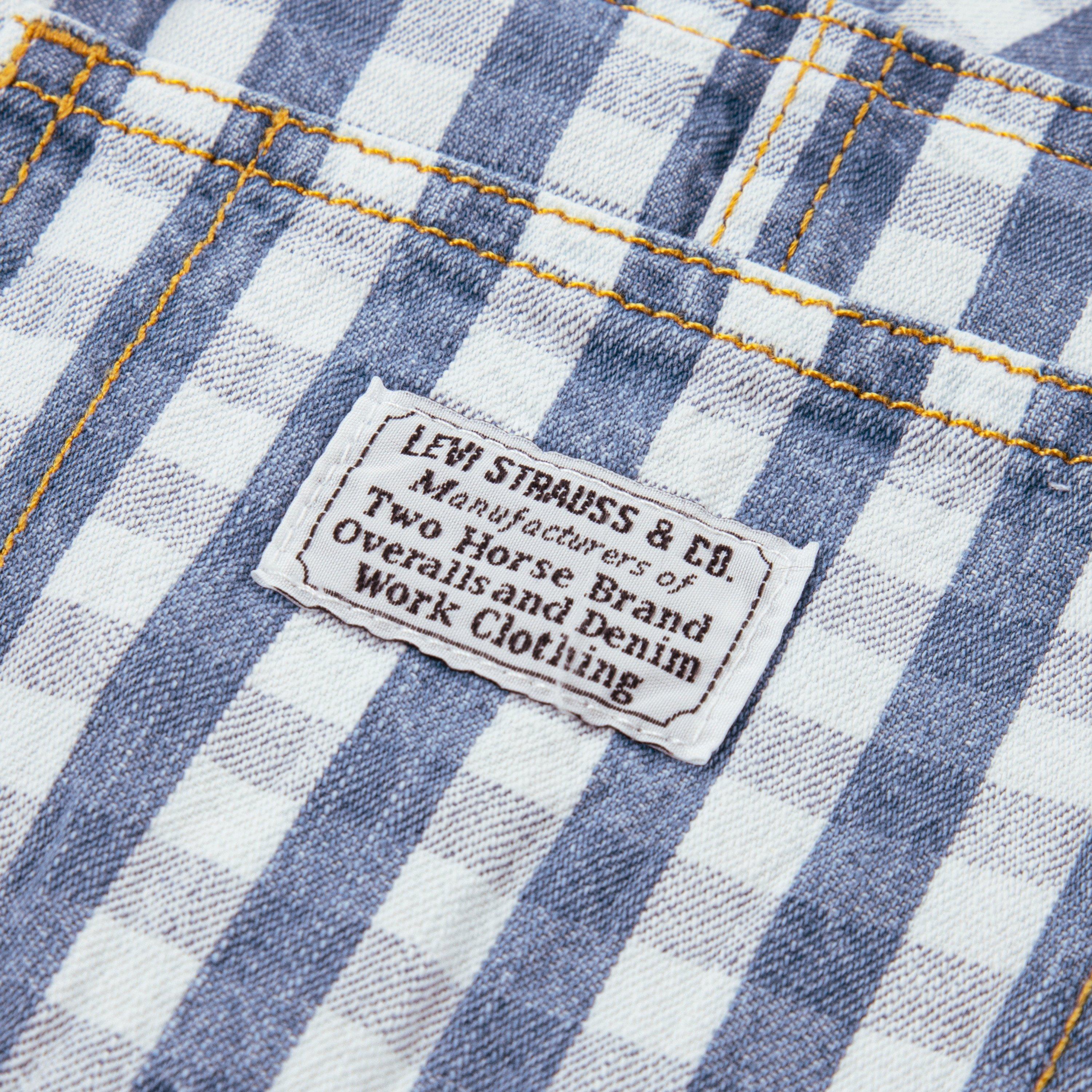 Levi's Gingham Toddler Boys' Picnic Blues Denim Overalls - PICNIC BLUES Thumbnail View 3