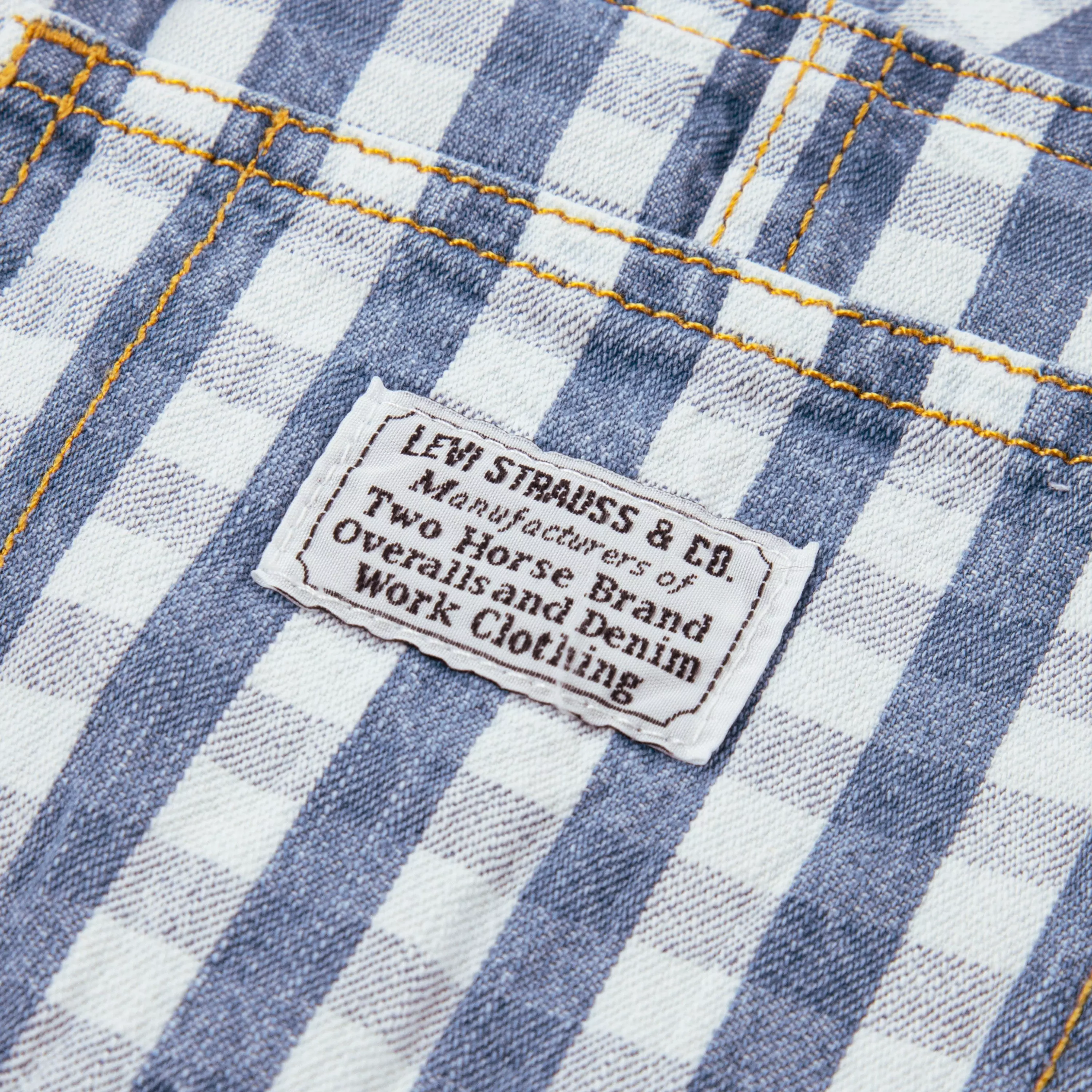 Levi's Gingham Toddler Boys' Picnic Blues Denim Overalls - PICNIC BLUES
