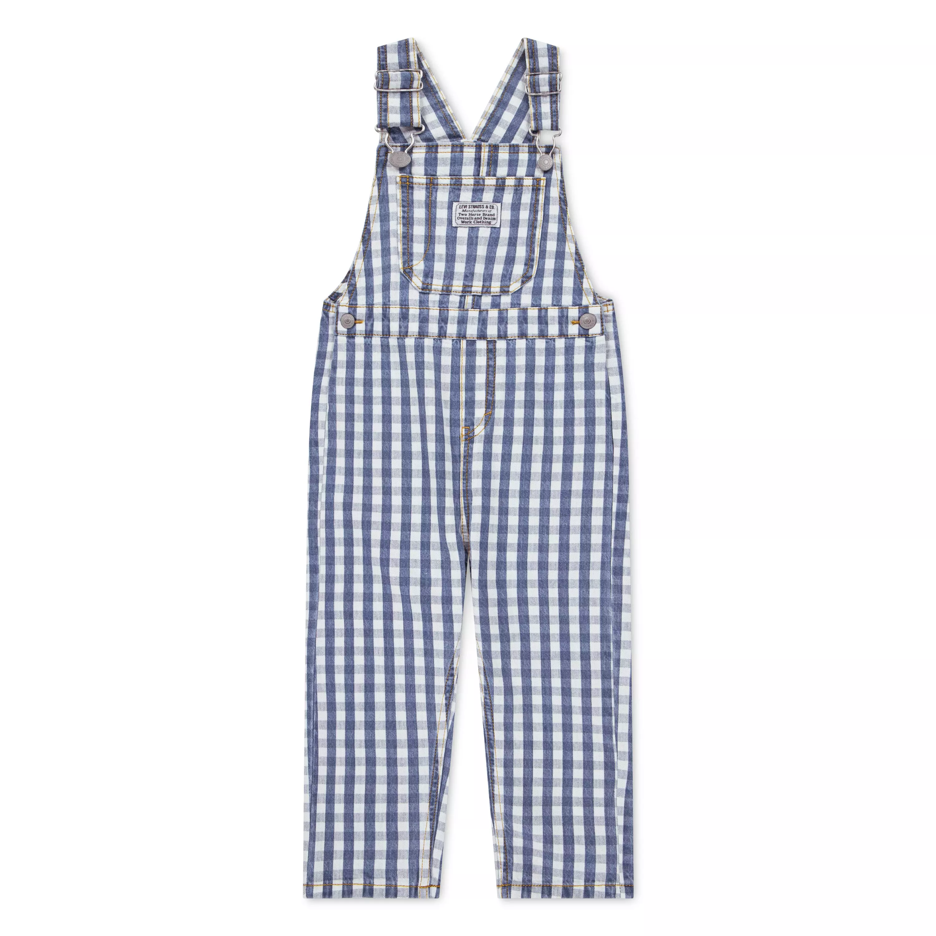 Levi's Gingham Toddler Boys' Picnic Blues Denim Overalls - PICNIC BLUES