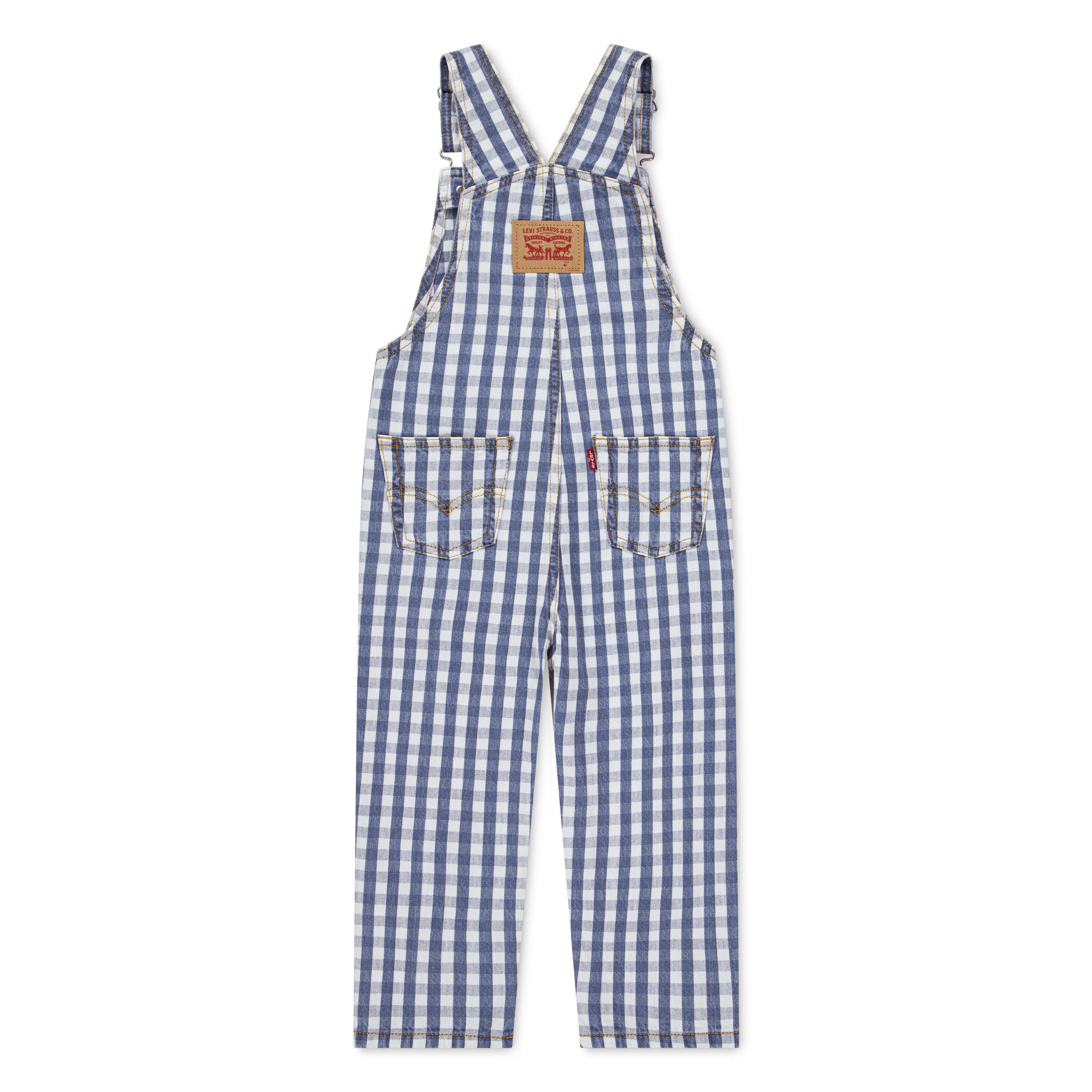 Levi's Gingham Toddler Boys' Picnic Blues Denim Overalls - PICNIC BLUES Thumbnail View 7