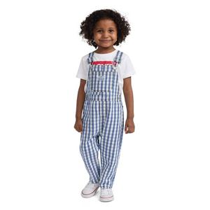 Levi's Toddler Boys' Gingham Picnic Blues Denim Overalls