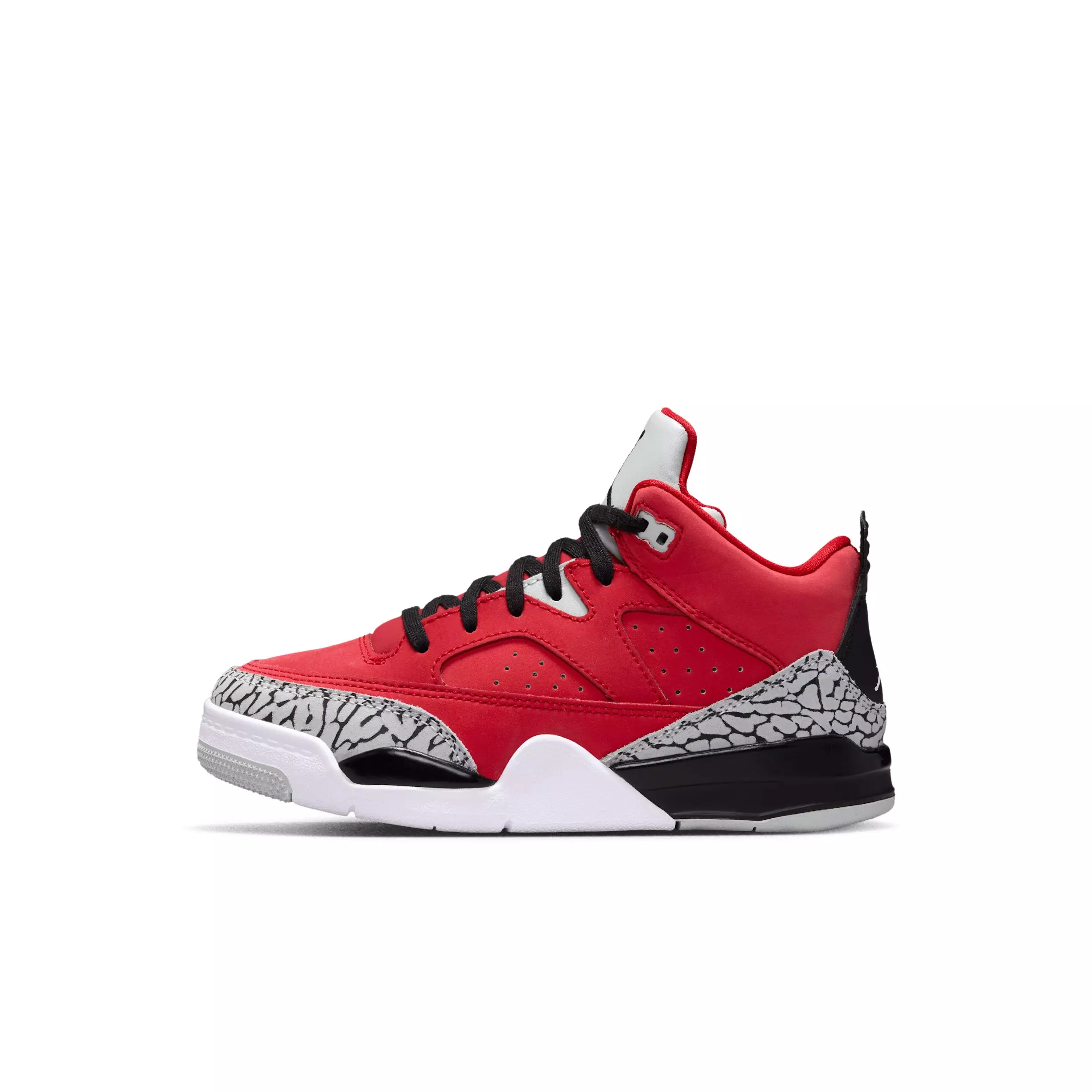 Jordan Son of Mars Low "Fire Red/Grey Mist/White/Black" Preschool Boys' Shoe - RED/GREY/WHITE/BLACK