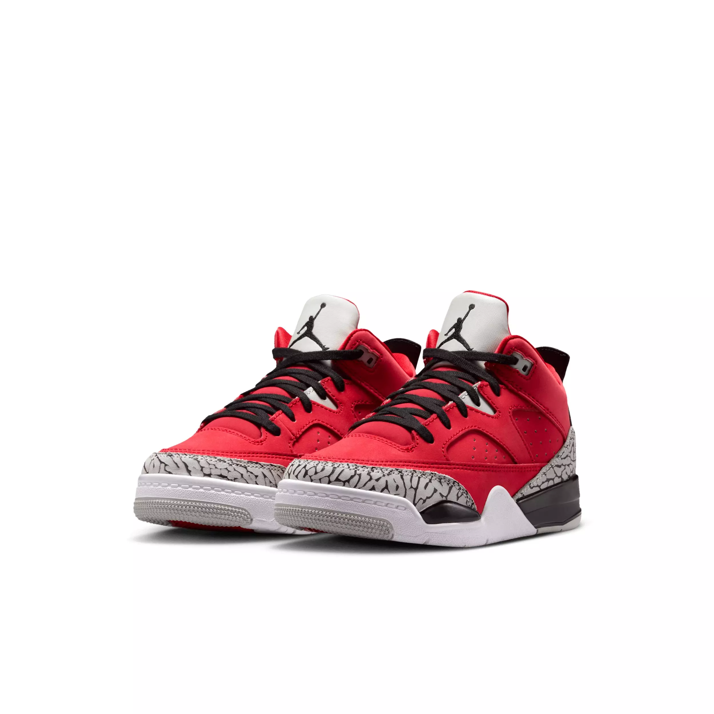 Jordan Son of Mars Low "Fire Red/Grey Mist/White/Black" Preschool Boys' Shoe - RED/GREY/WHITE/BLACK