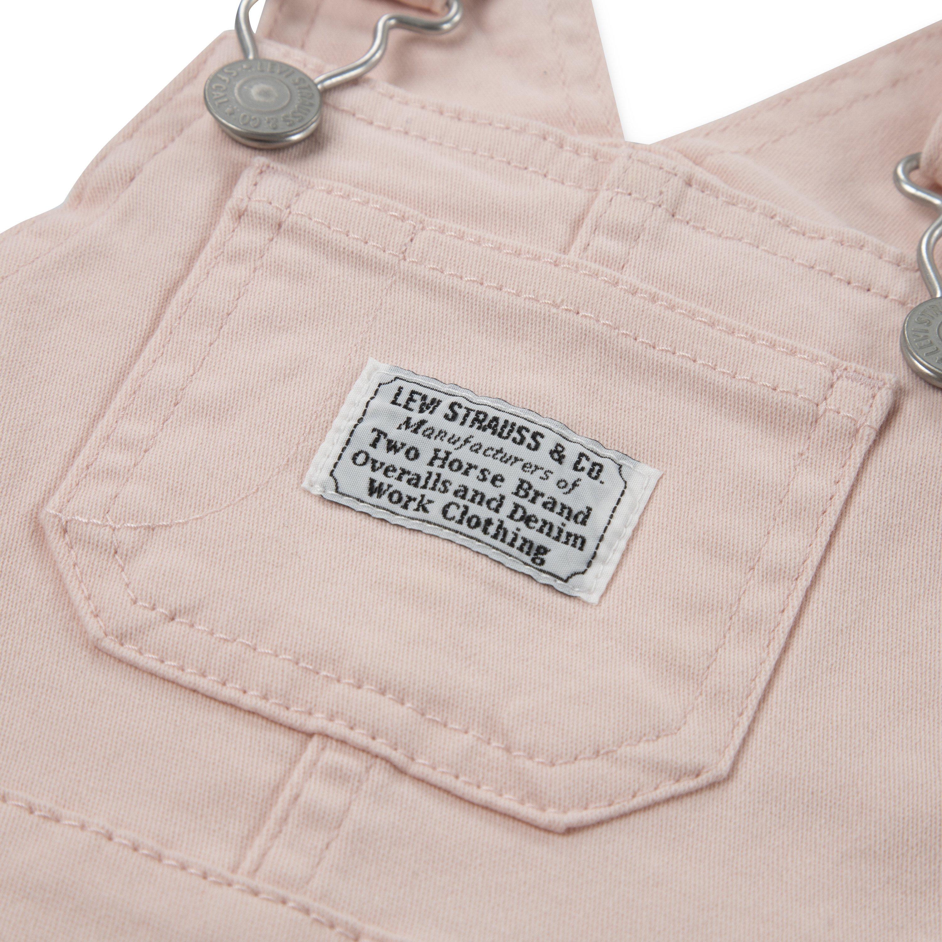 Levi's Twill Infant Boys' Pink Denim Overalls - PINK Thumbnail View 3