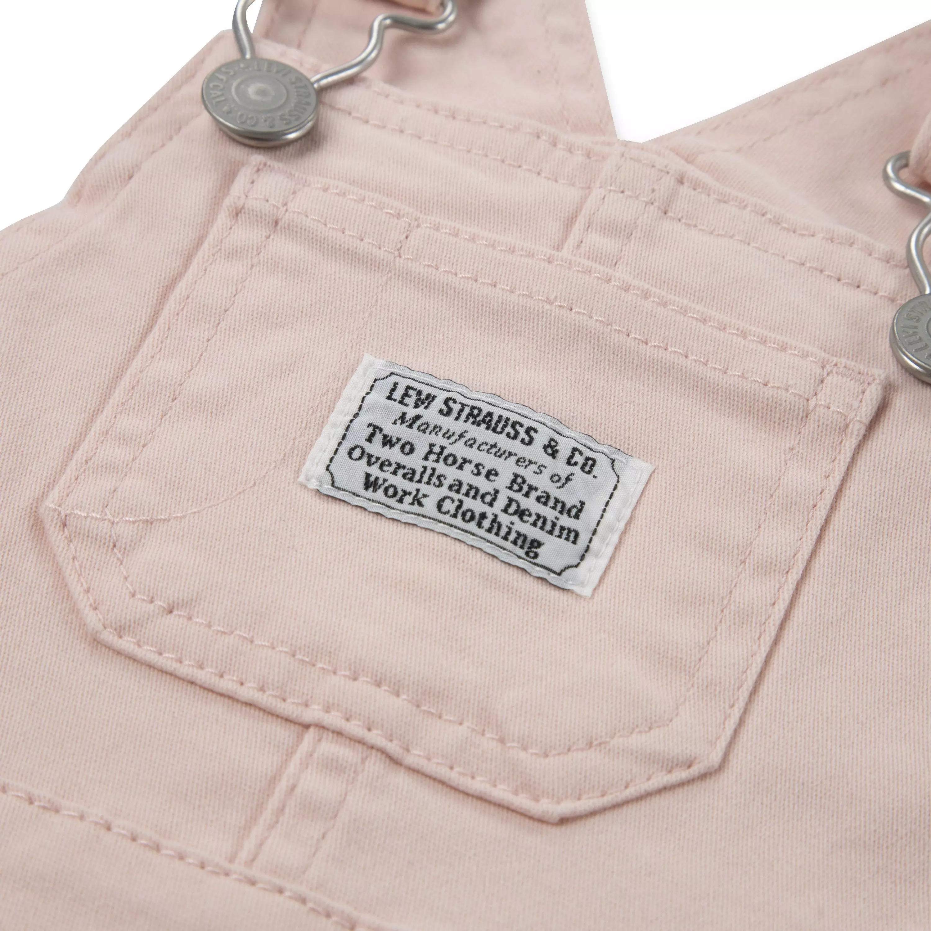 Levi's Twill Infant Boys' Pink Denim Overalls - PINK