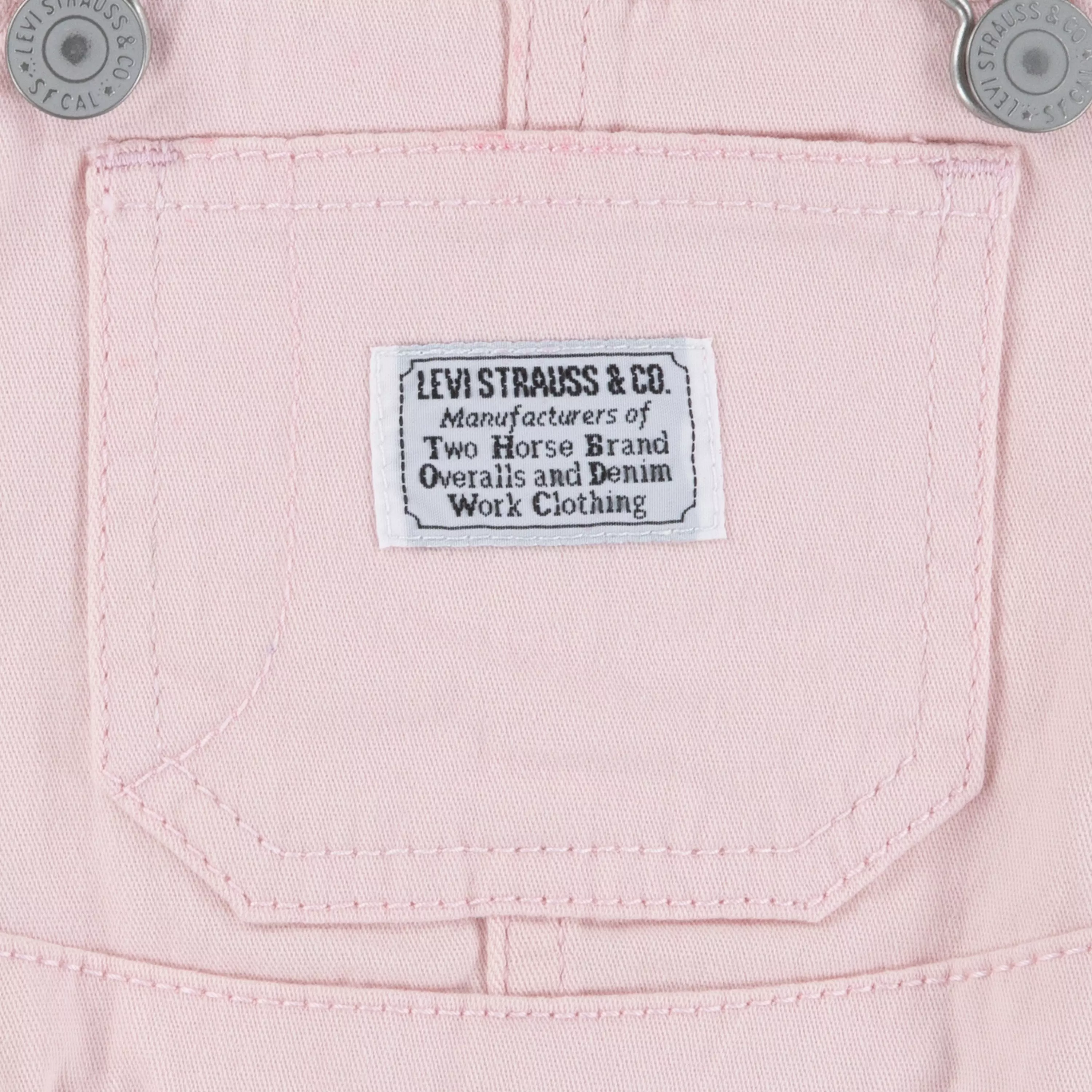 Levi's Twill Baby Boys' Pink Denim Overalls - PINK