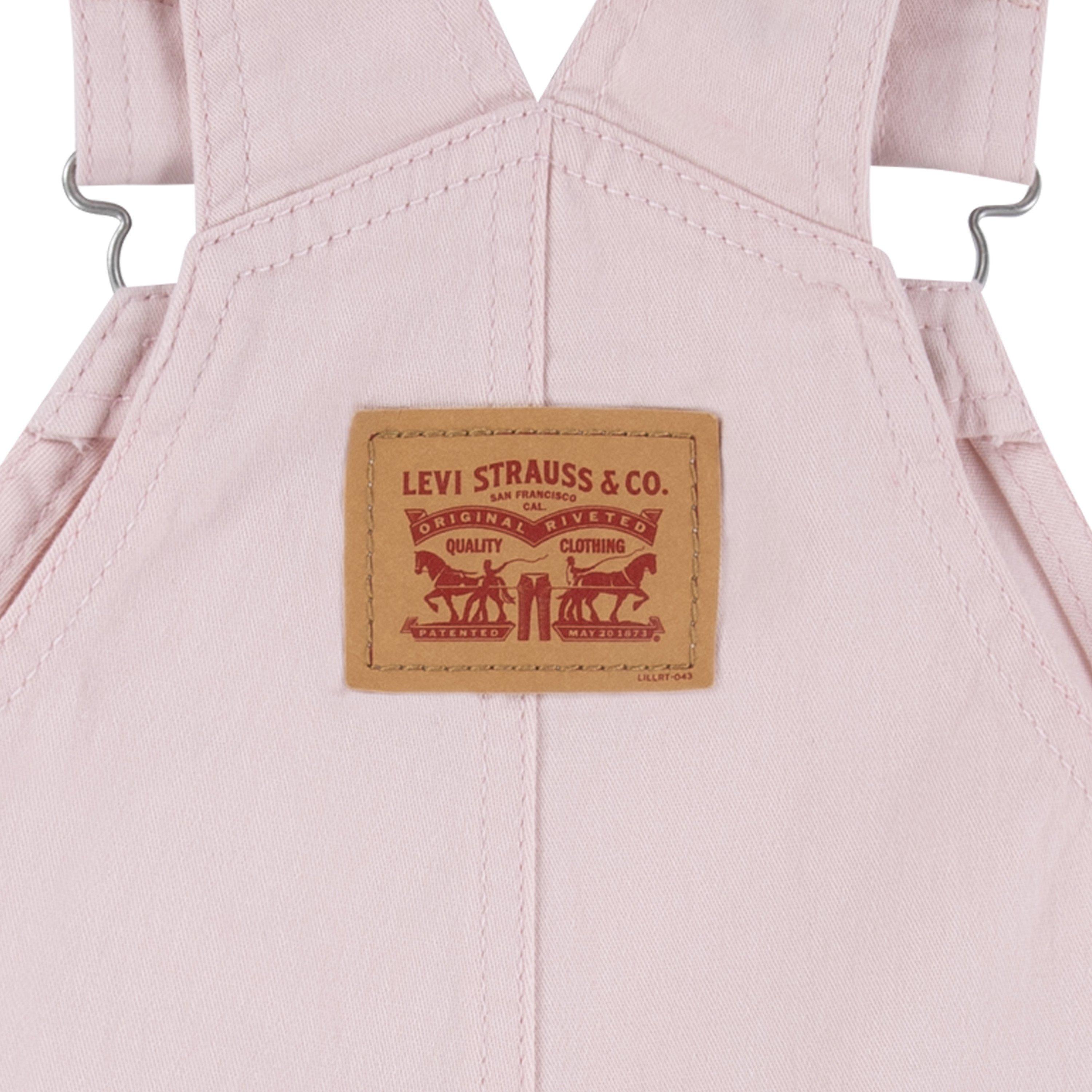 Levi's Twill Baby Boys' Pink Denim Overalls - PINK Thumbnail View 4