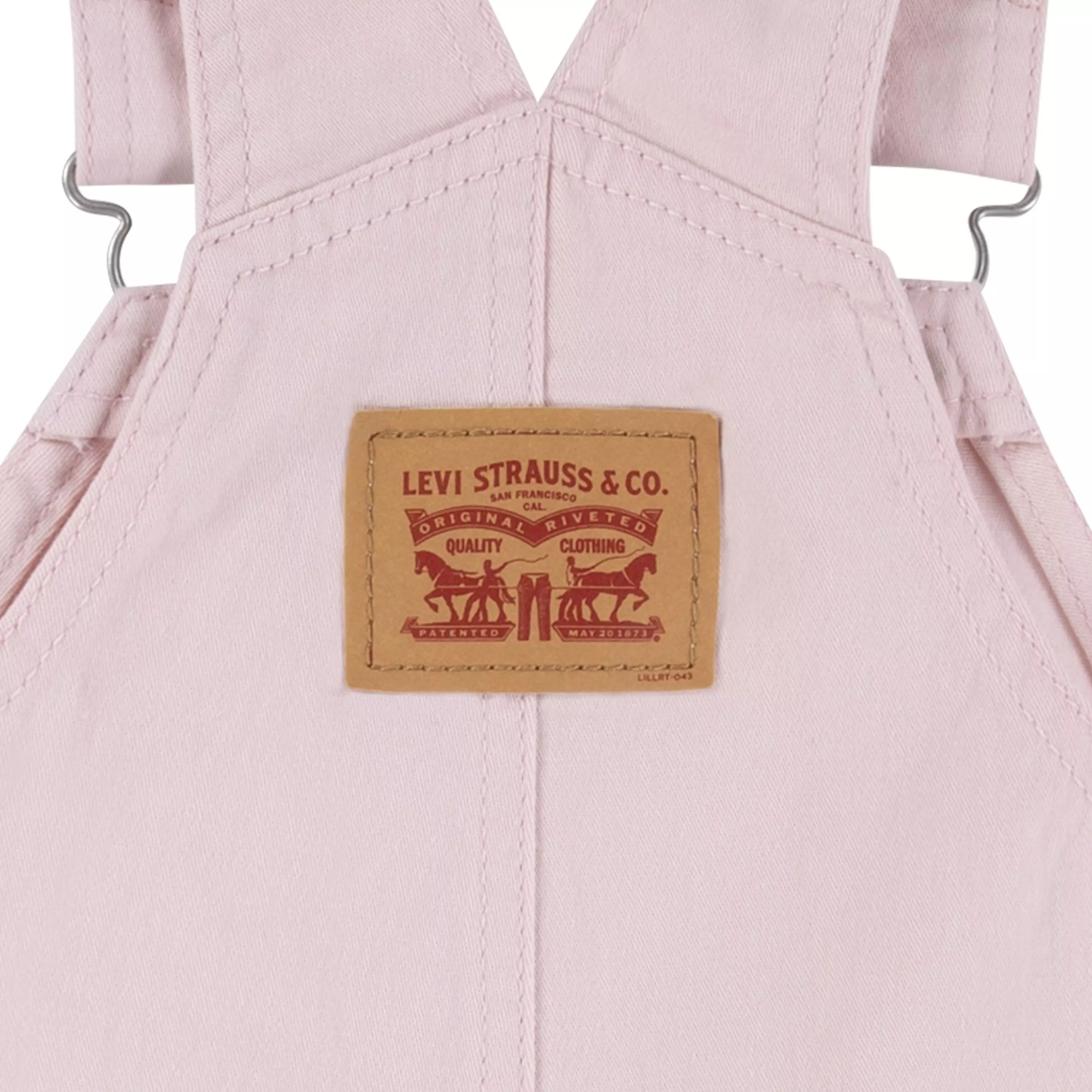 Levi's Twill Baby Boys' Pink Denim Overalls - PINK