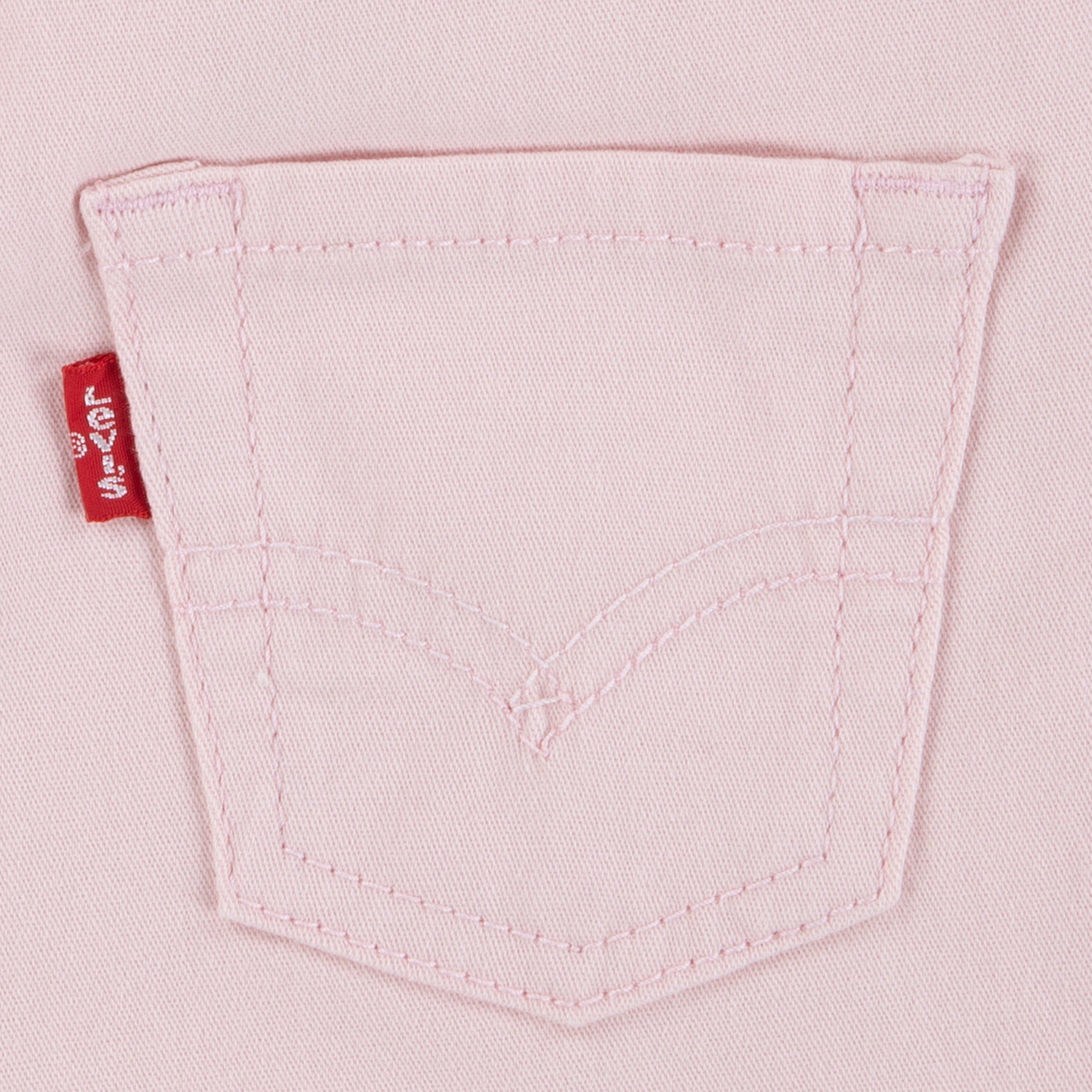Levi's Twill Baby Boys' Pink Denim Overalls