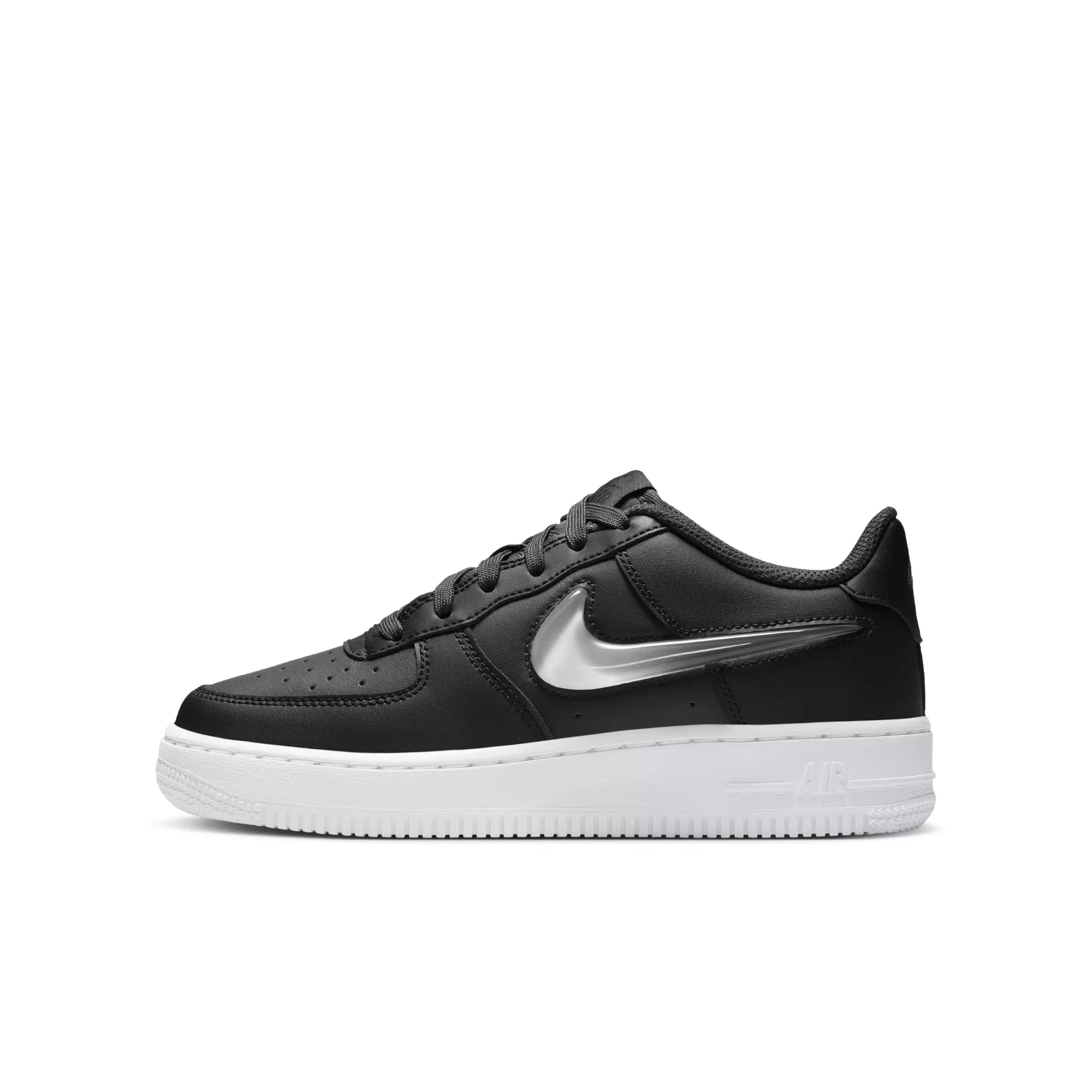 Nike Air Force 1 "Dark Smoke Grey/Black/White/Vast Grey" Grade School Boys' Shoe - DK GREY/BLACK/WHITE/GREY