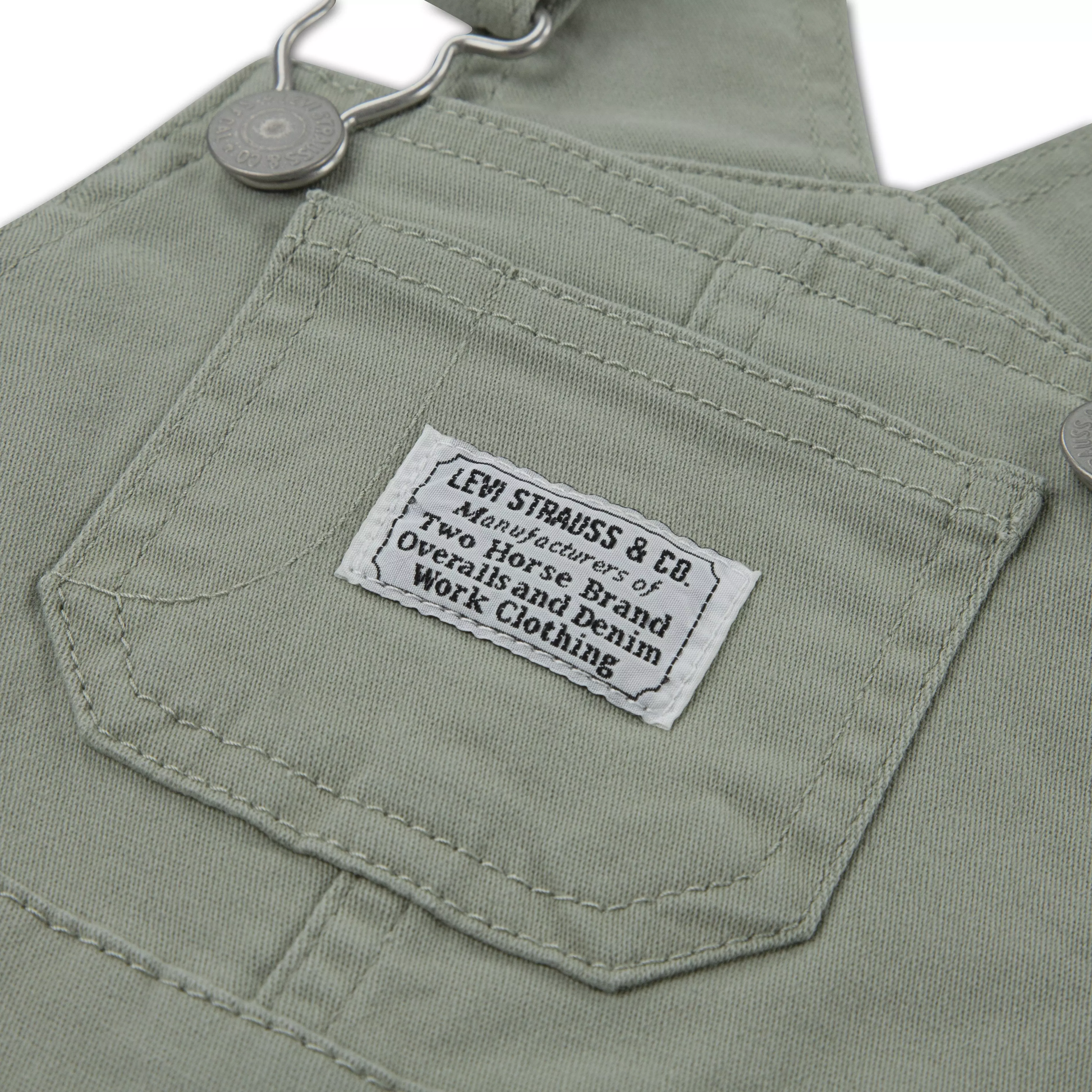 Levi's Twill Infant Boys' Seagrass Denim Overalls - SEAGRASS
