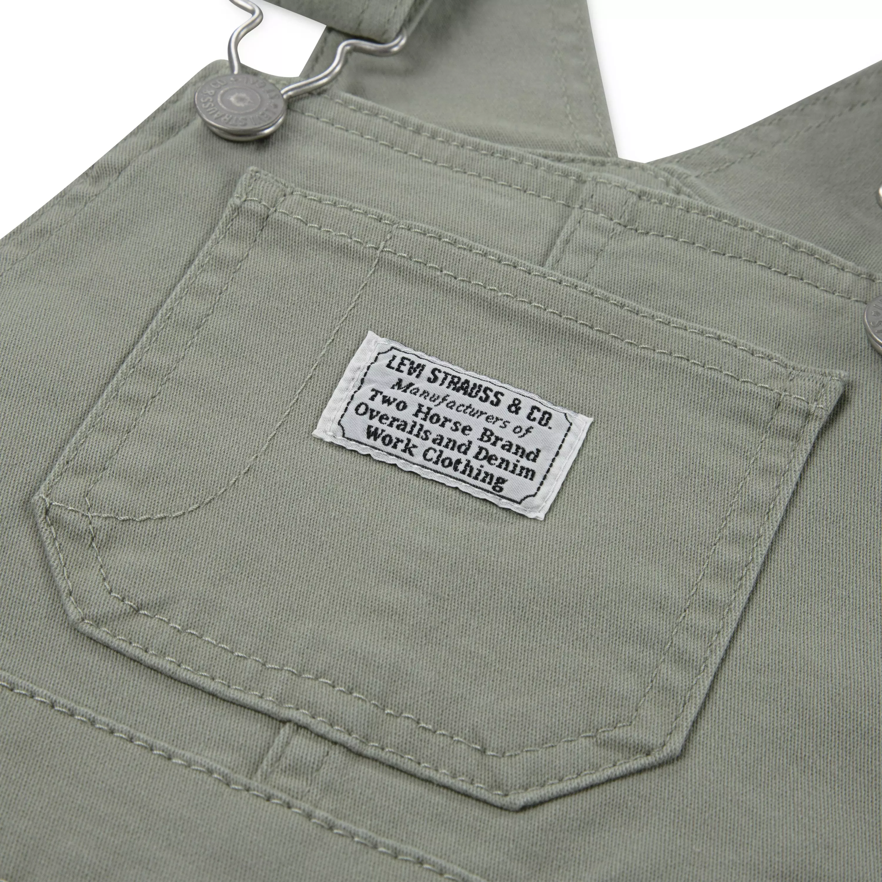 Levi's Baby Boys' Twill Denim Overalls - Seagrass - SEAGRASS