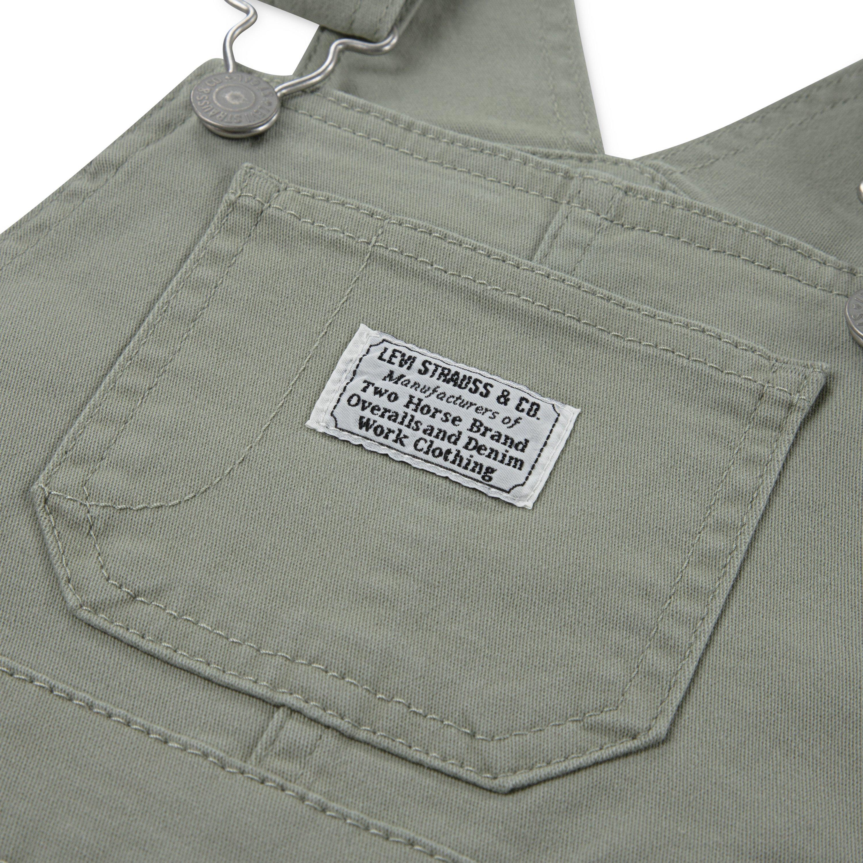 Levi's Twill Baby Boys' Seagrass Denim Overalls - SEAGRASS Thumbnail View 3