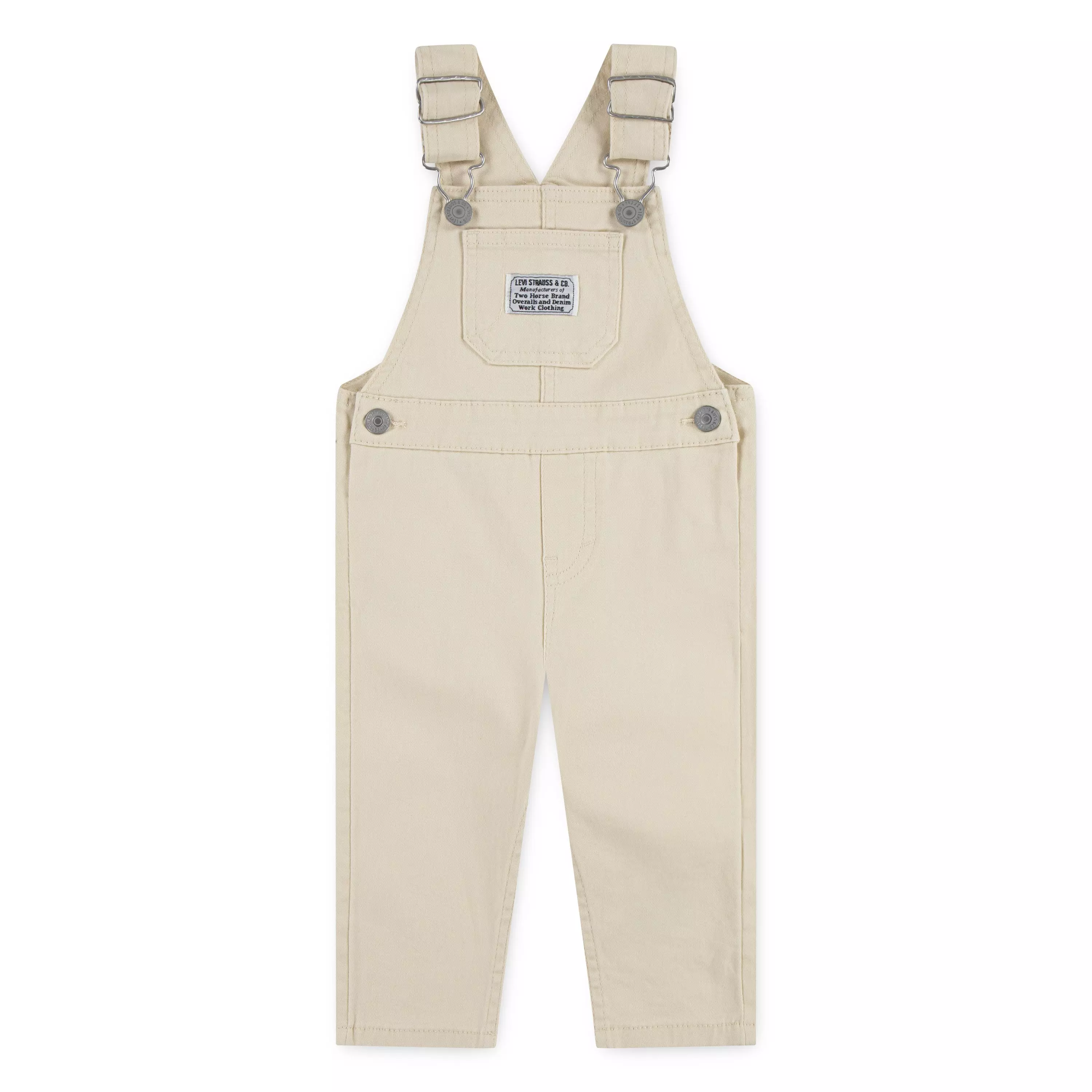 Levi's Twill Infant Boys' Beige Denim Overalls - BEIGE