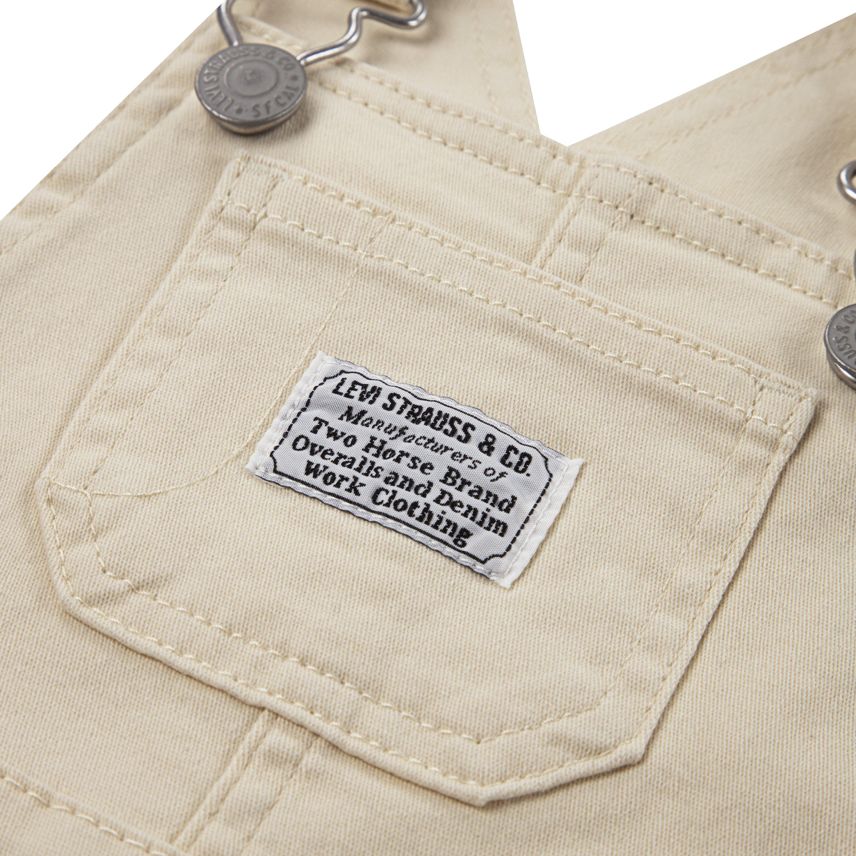Levi's Twill Infant Boys' Beige Denim Overalls - BEIGE Thumbnail View 3