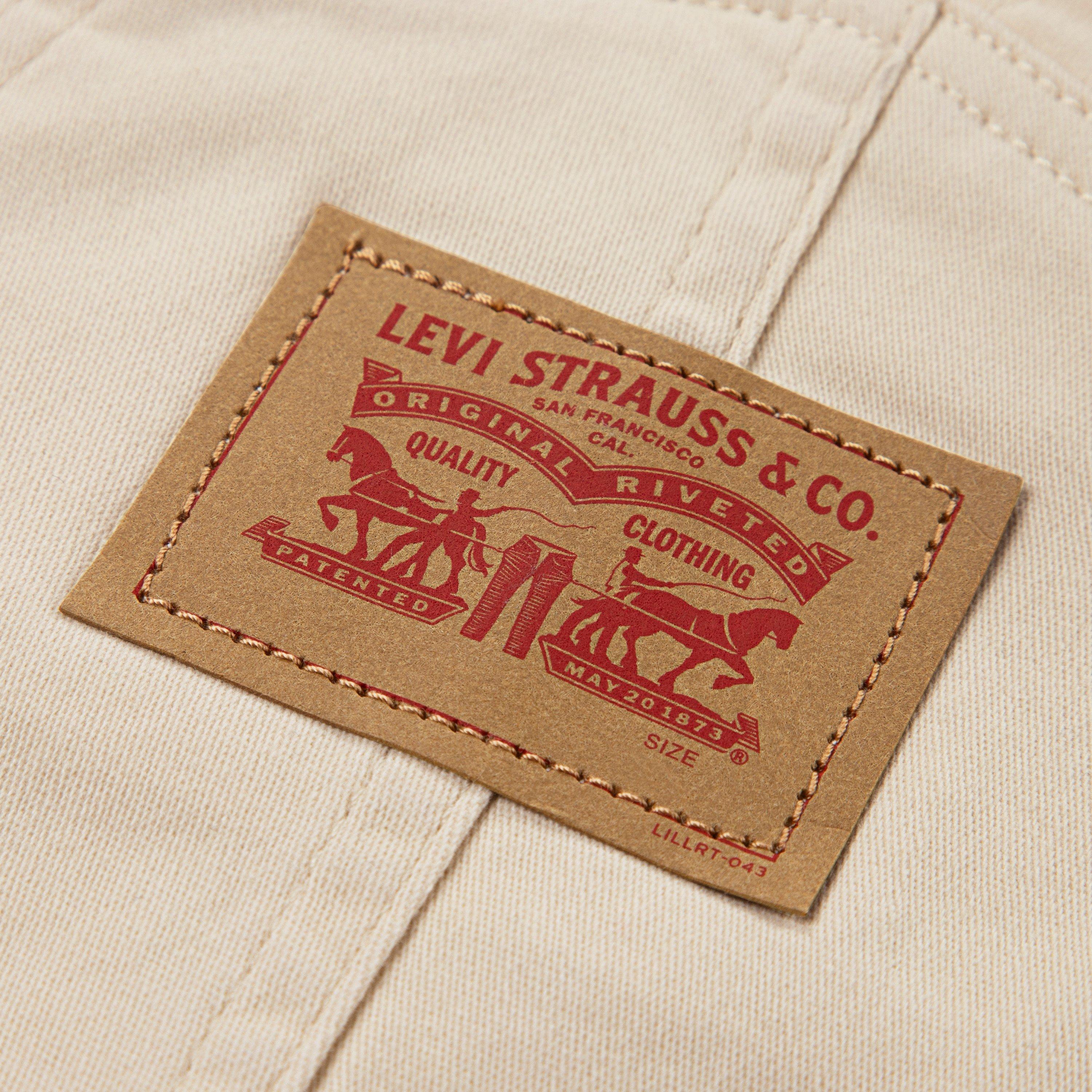 Levi's Twill Infant Boys' Beige Denim Overalls - BEIGE Thumbnail View 4