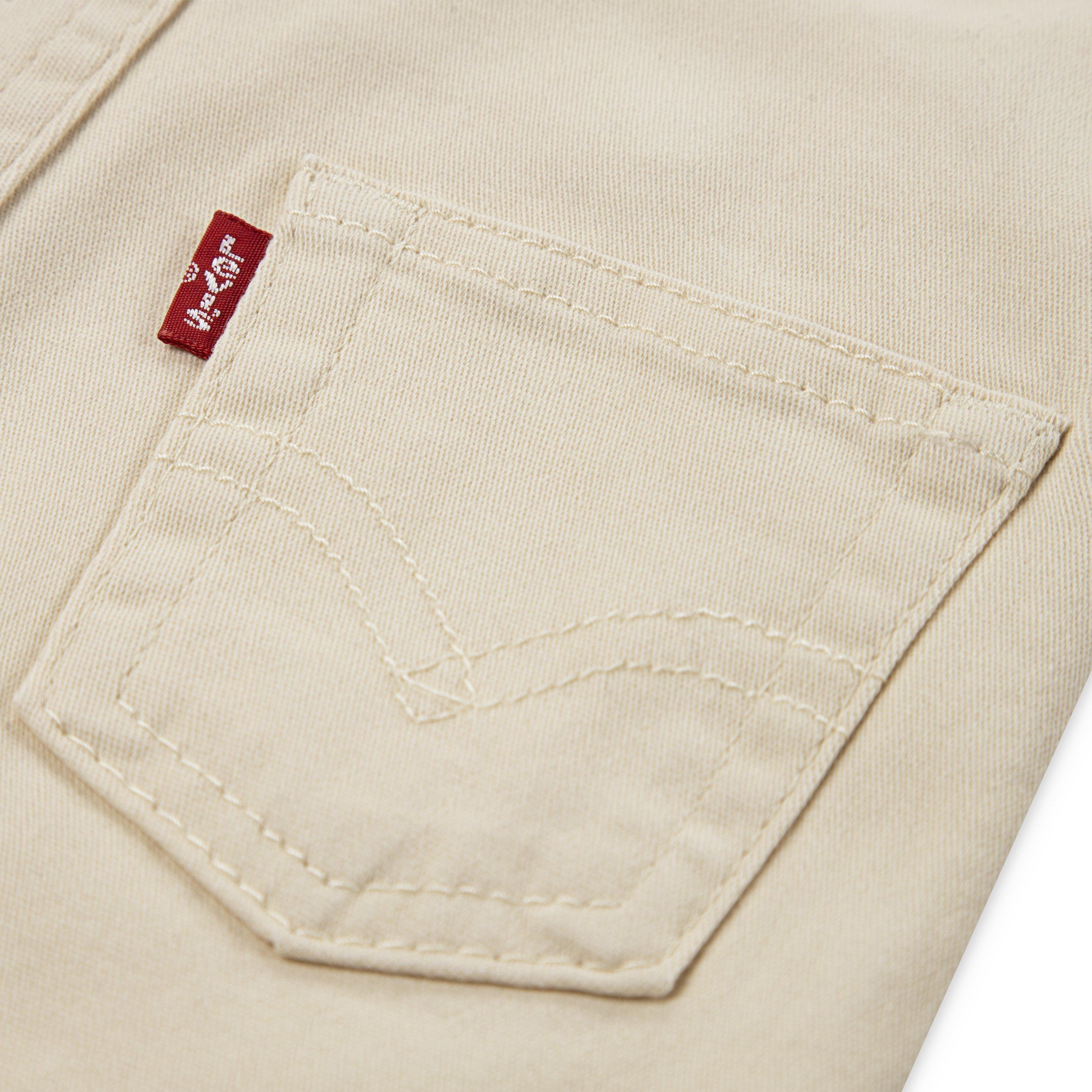 Levi's Twill Infant Boys' Beige Denim Overalls - BEIGE Thumbnail View 5