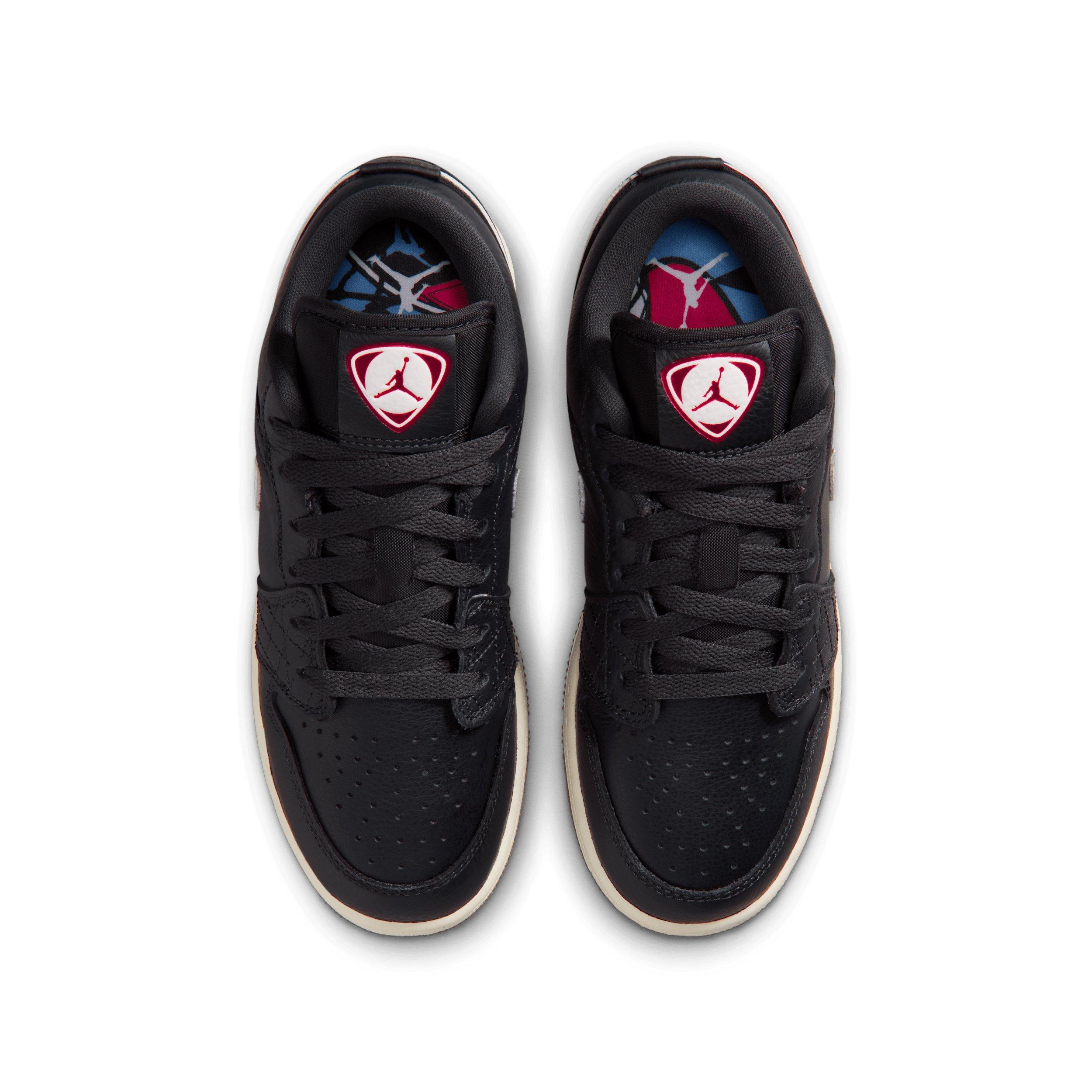 Jordan 1 Low SE Grade School Boys' "Off Noir/University Red/Game Royal/Sail" Shoe